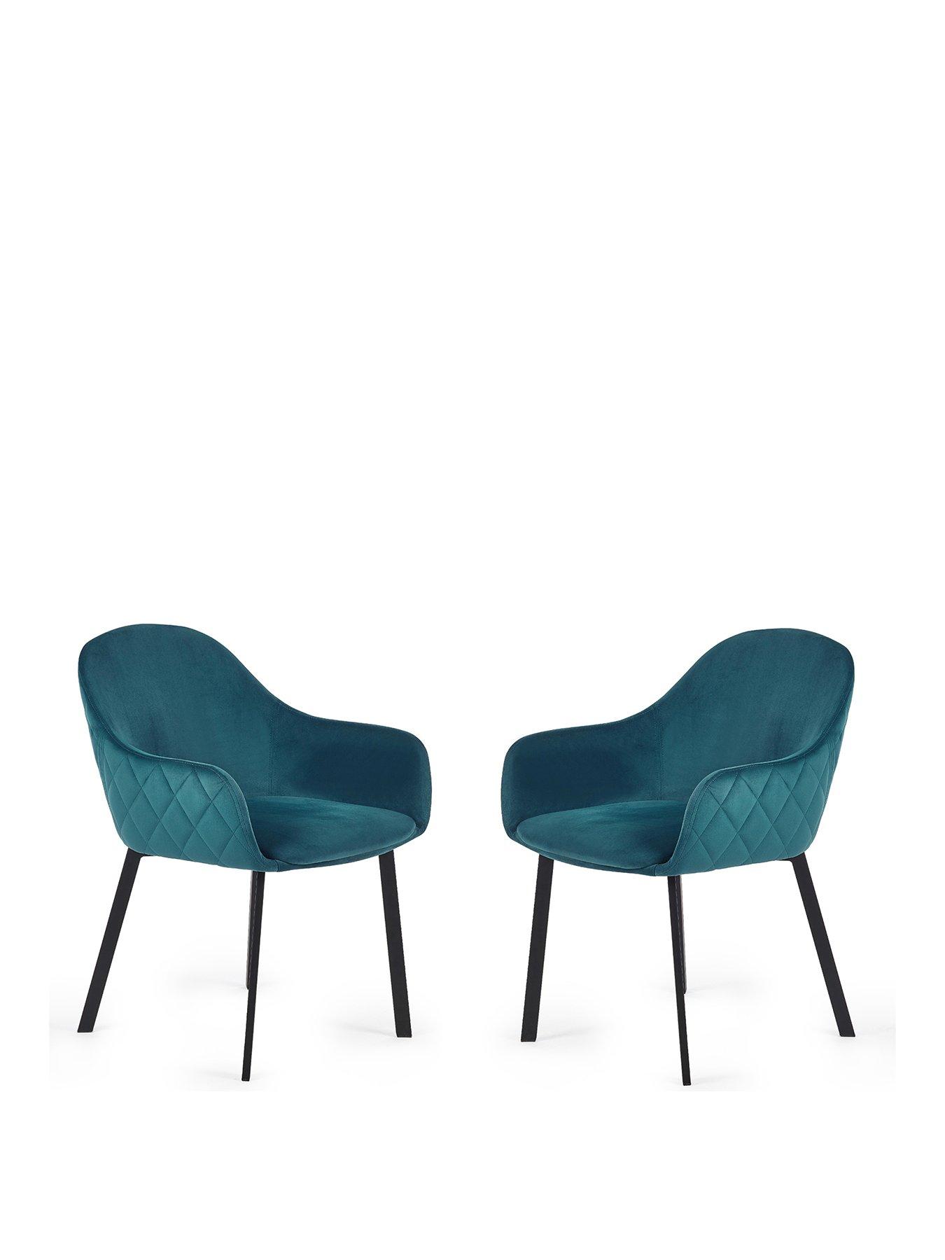 julian-bowen-set-of-2-lima-dining-chairs-teal-velvetstillFront