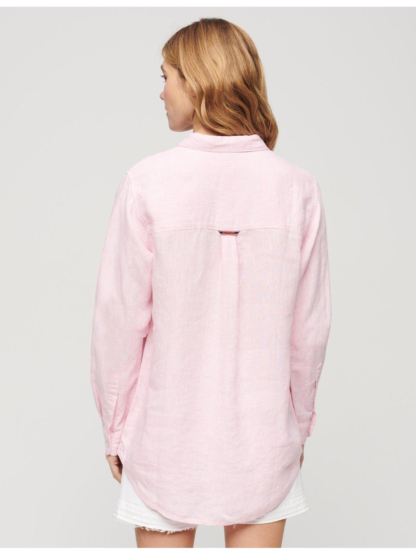 superdry-casual-linen-boyfriend-shirt-pinkstillFront