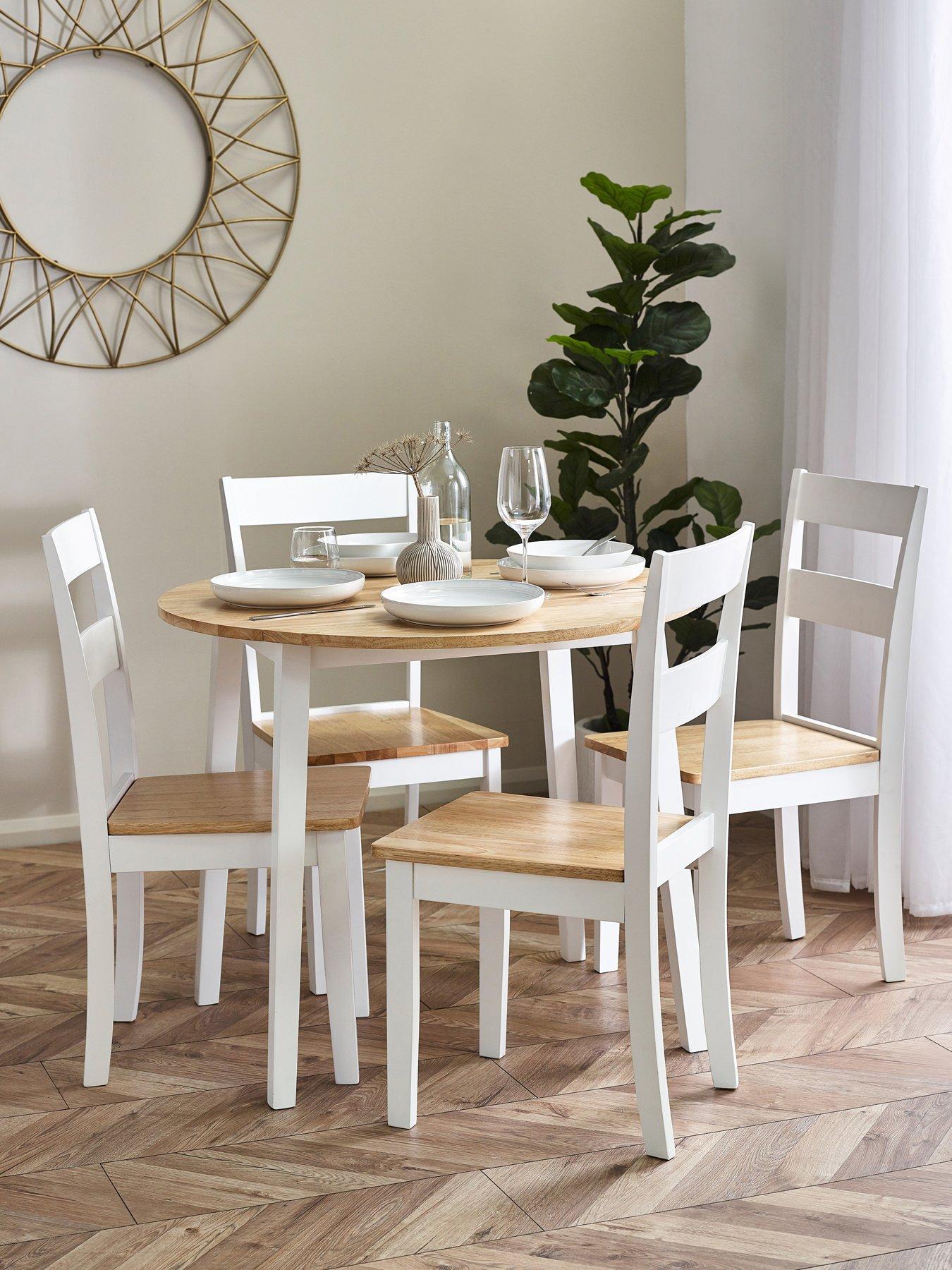 Julian Bowen Set Of 2 Linwood Dining Chairs in Natural/White