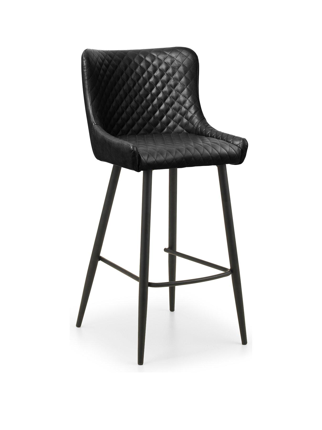 Image 3 of 6 of Julian Bowen Luxe Faux Leather Barstool - Black