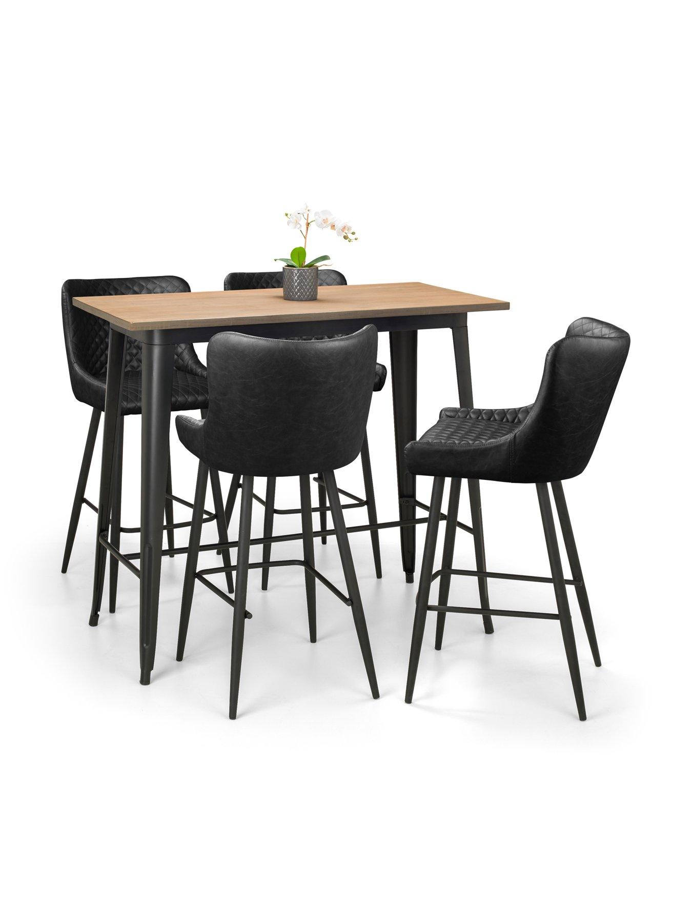 Image 4 of 6 of Julian Bowen Luxe Faux Leather Barstool - Black