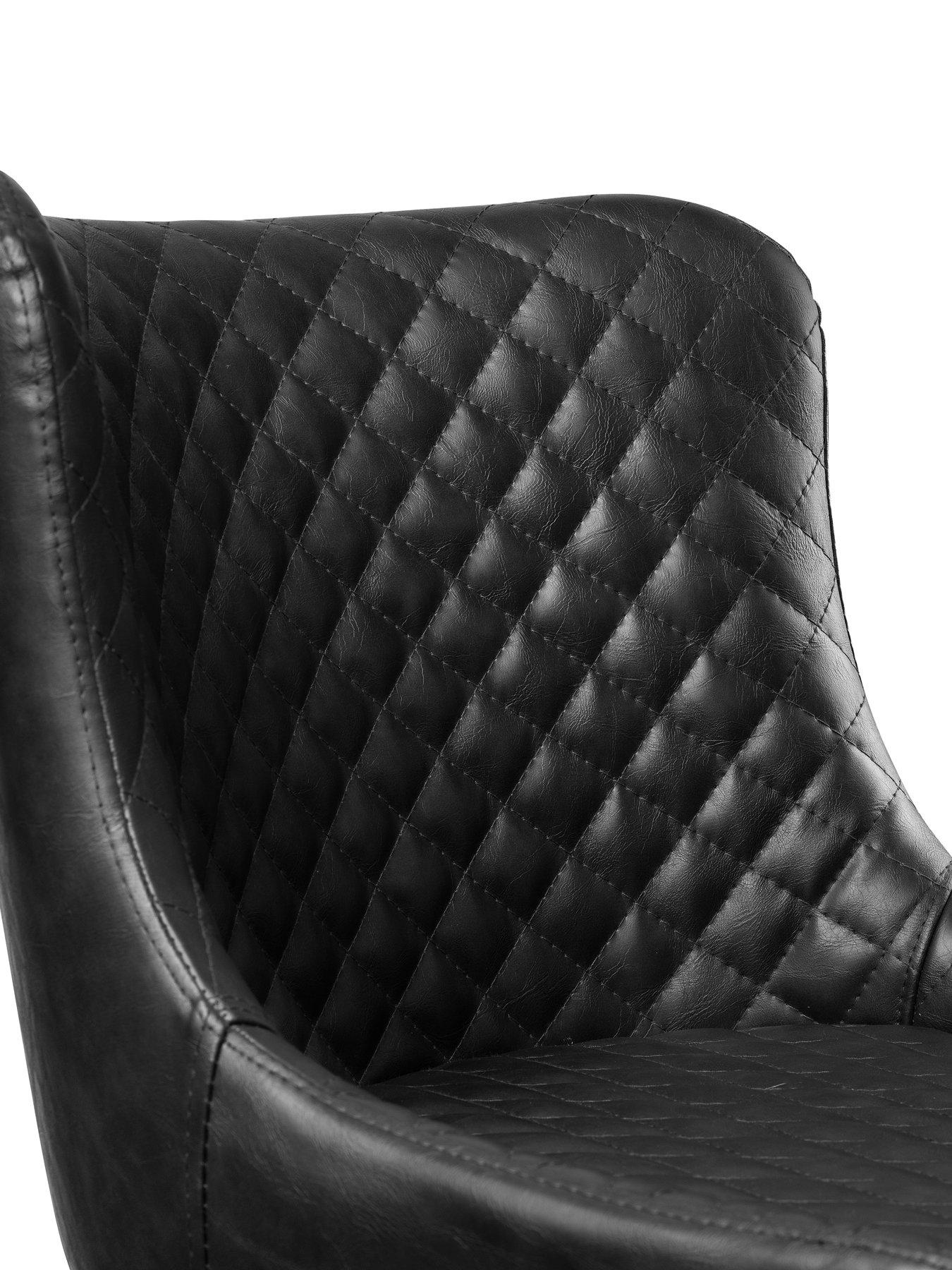 Image 6 of 6 of Julian Bowen Luxe Faux Leather Barstool - Black