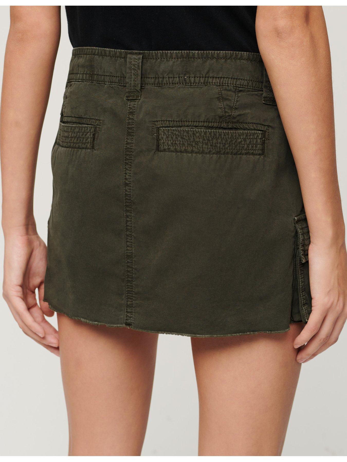 superdry-utility-parachute-skirt-greenstillFront