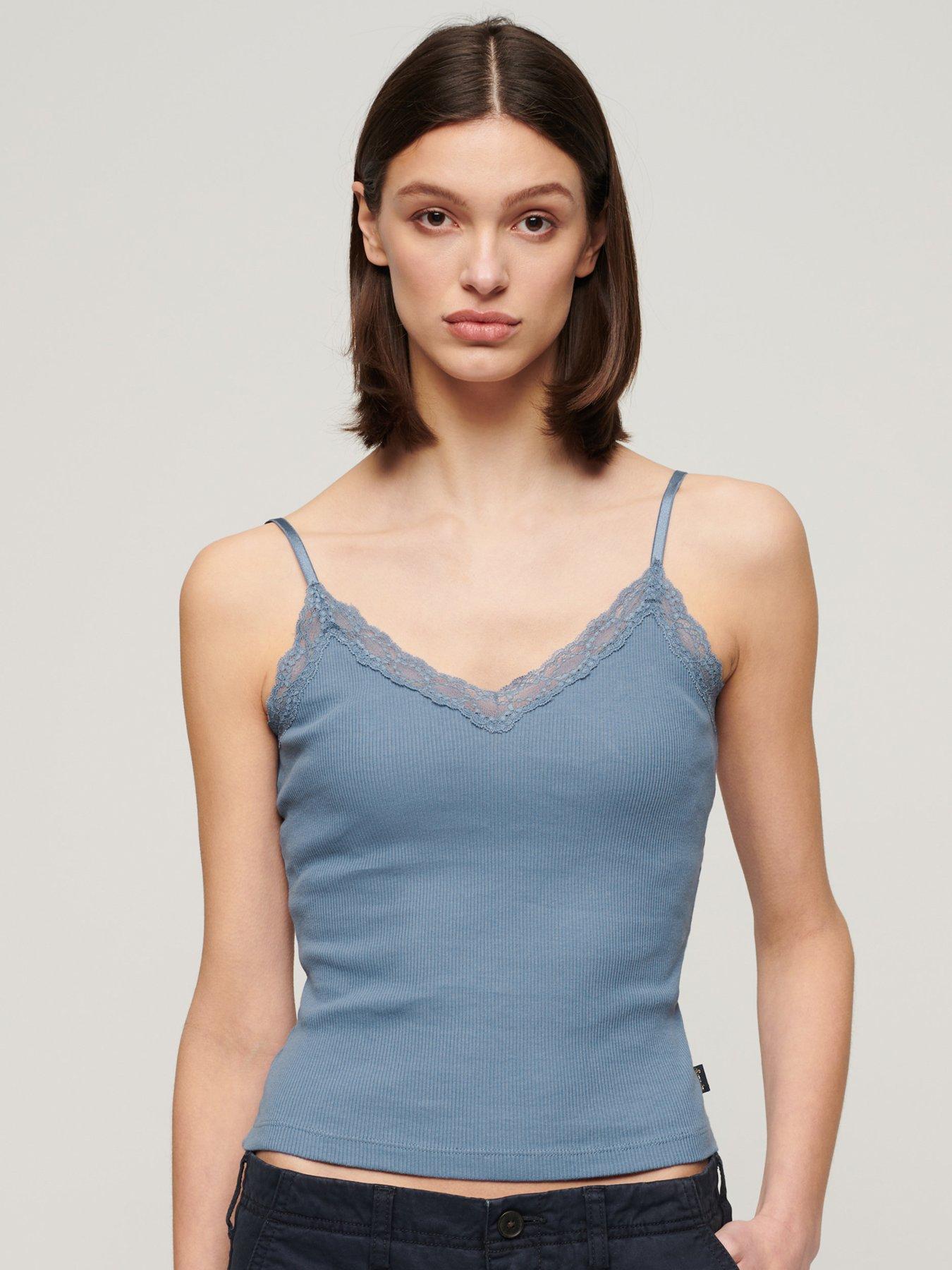 superdry-athletic-essential-lace-trim-cami-top-blue