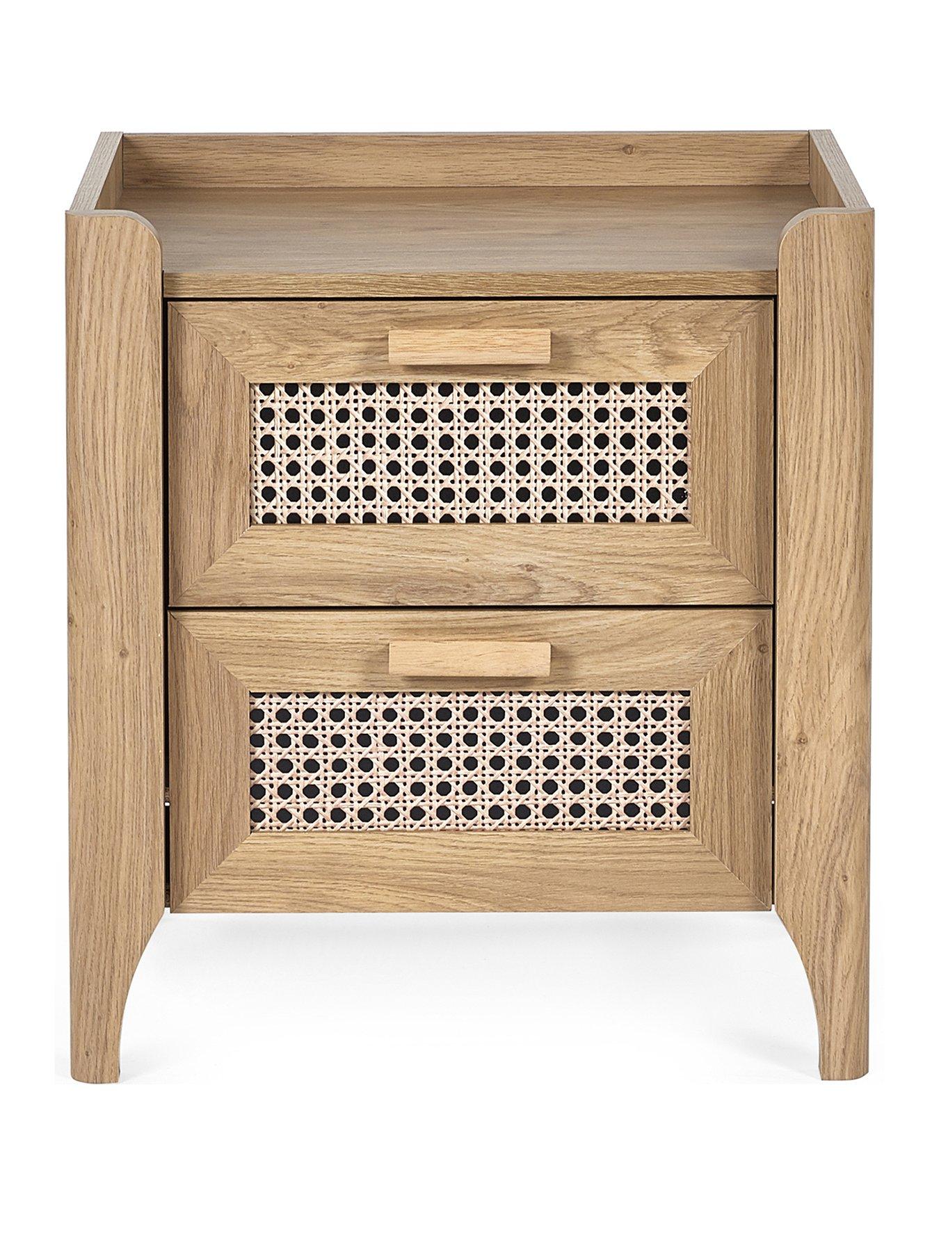 julian-bowen-sydney-oak-andnbsprattan-effect-2nbspdrawer-bedsidestillFront