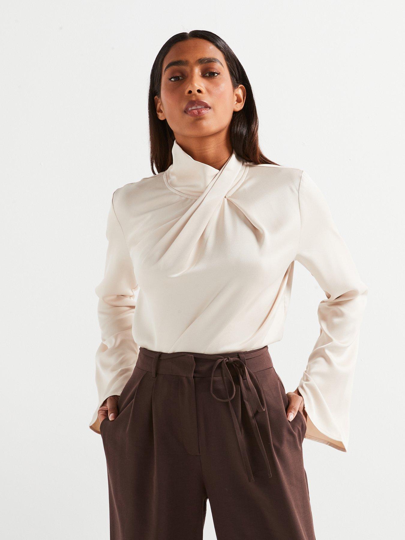 v-by-very-draped-satin-shell-blouse-beige