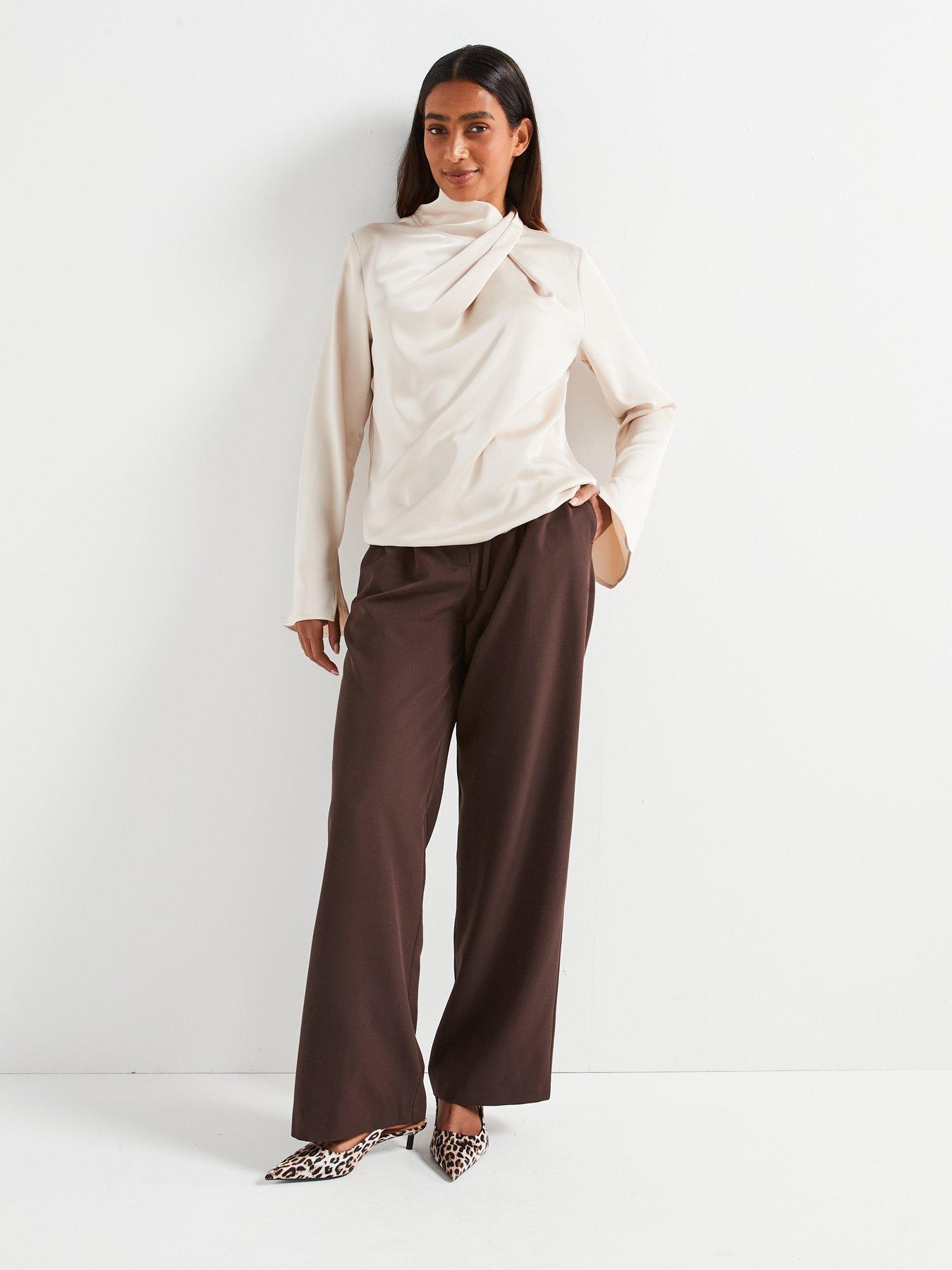 v-by-very-draped-satin-shell-blouse-beigeback