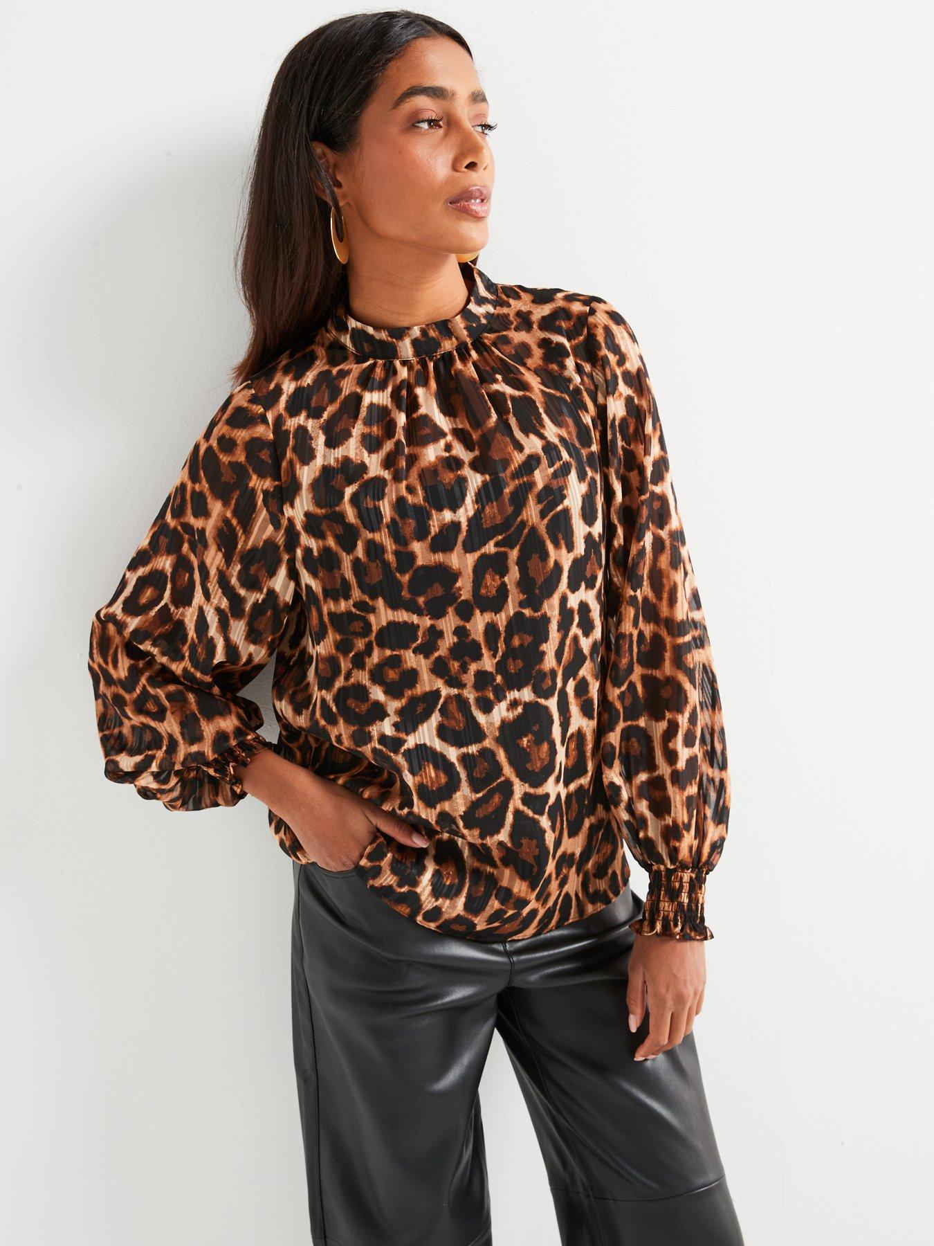 v-by-very-leopard-high-neck-blouse-print