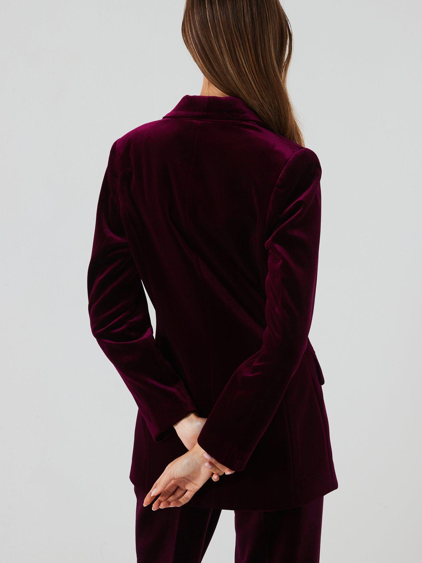 v-by-very-x-carol-byrnenbspvelvet-double-breasted-blazer-burgundystillFront