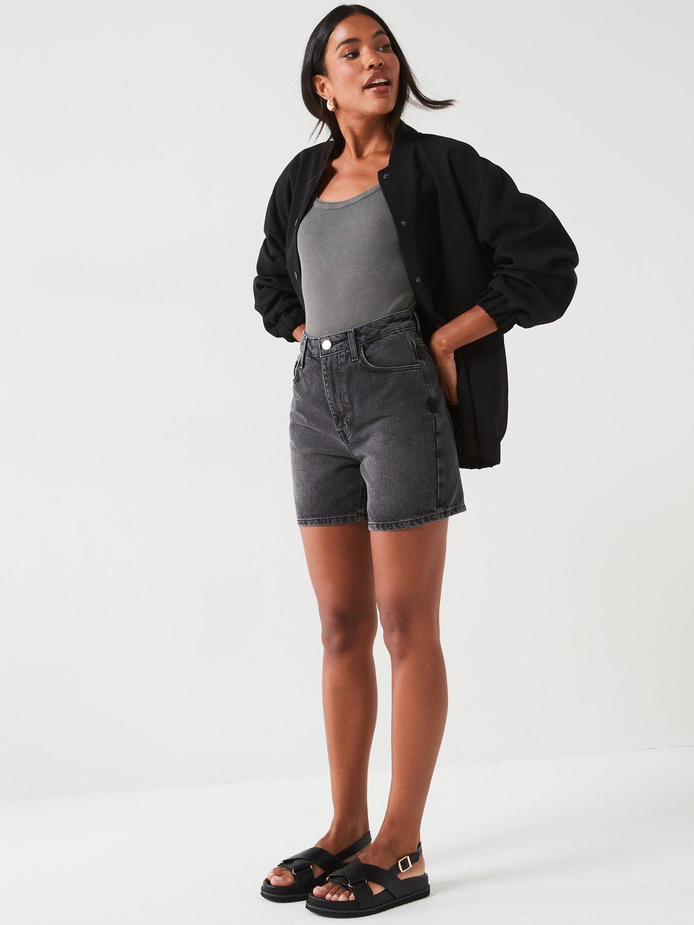 v-by-very-denim-bermuda-shorts-charcoal-greydetail