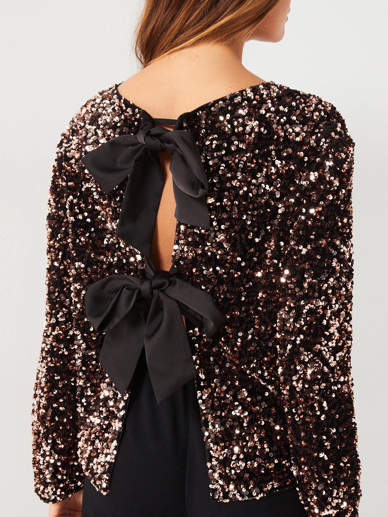 v-by-very-x-carol-byrnenbspbow-back-sequin-shell-top-goldoutfit