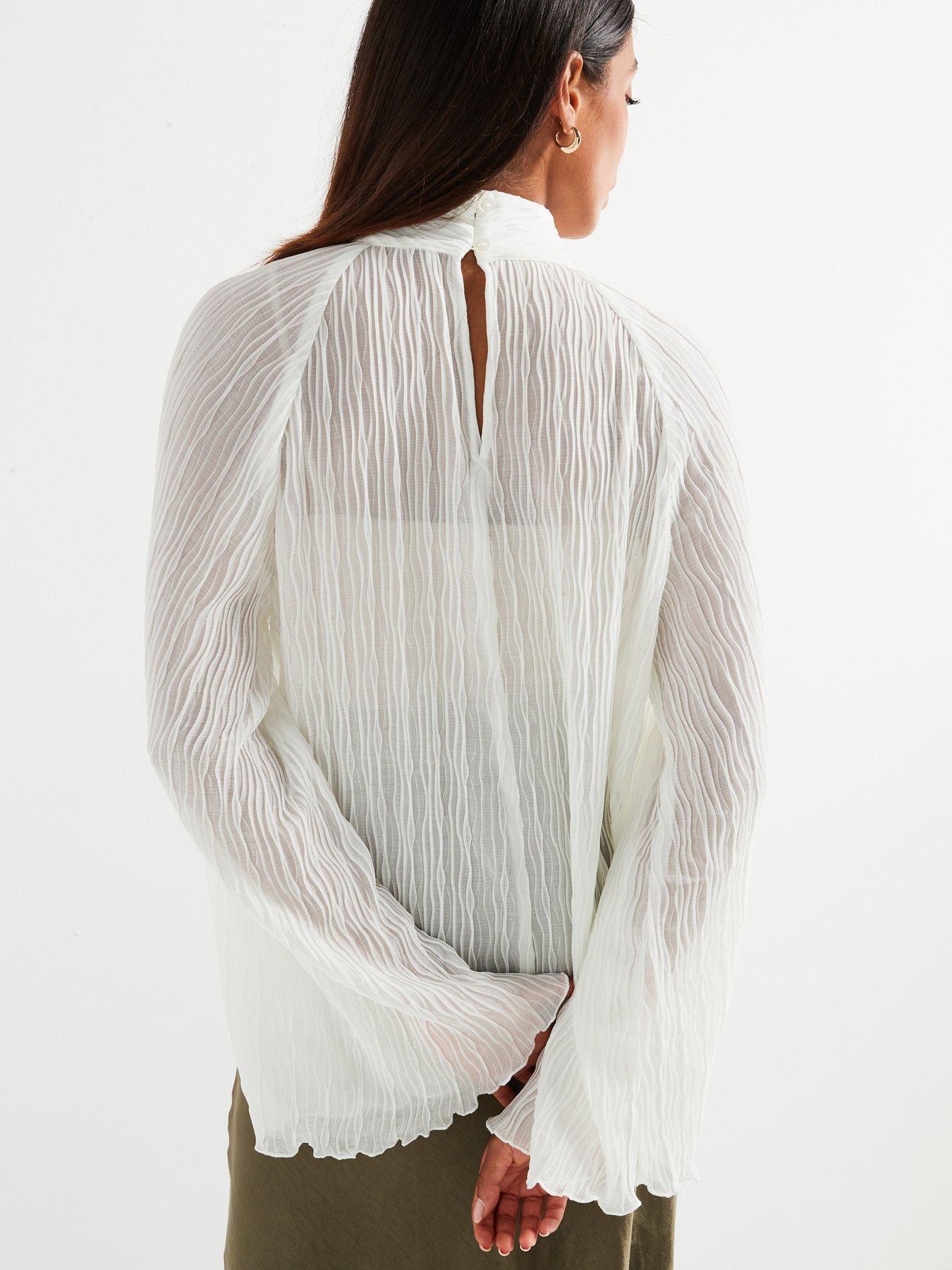 v-by-very-plisse-high-neck-blouse-creamstillFront