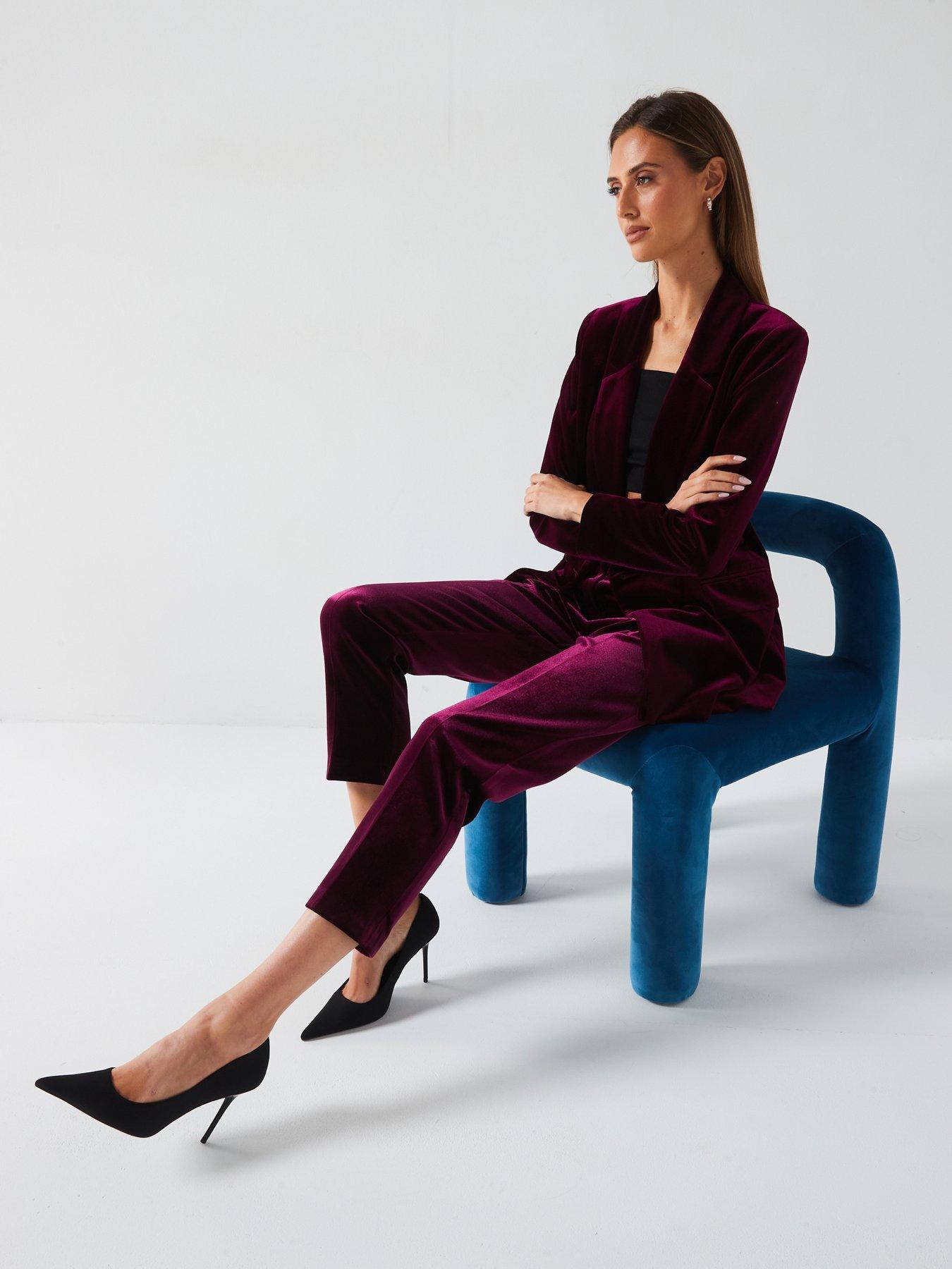 v-by-very-x-carol-byrnenbspvelvet-slim-leg-trouser-burgundyoutfit