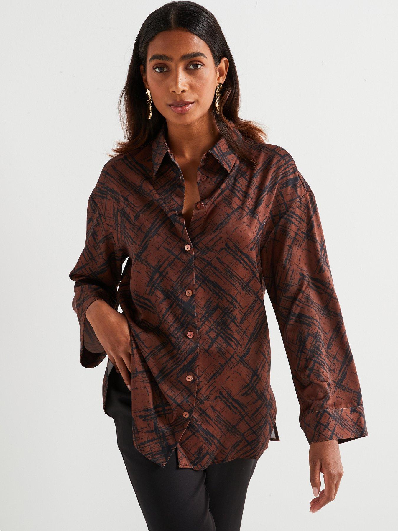 v-by-very-longline-oversized-shirt-brownfront