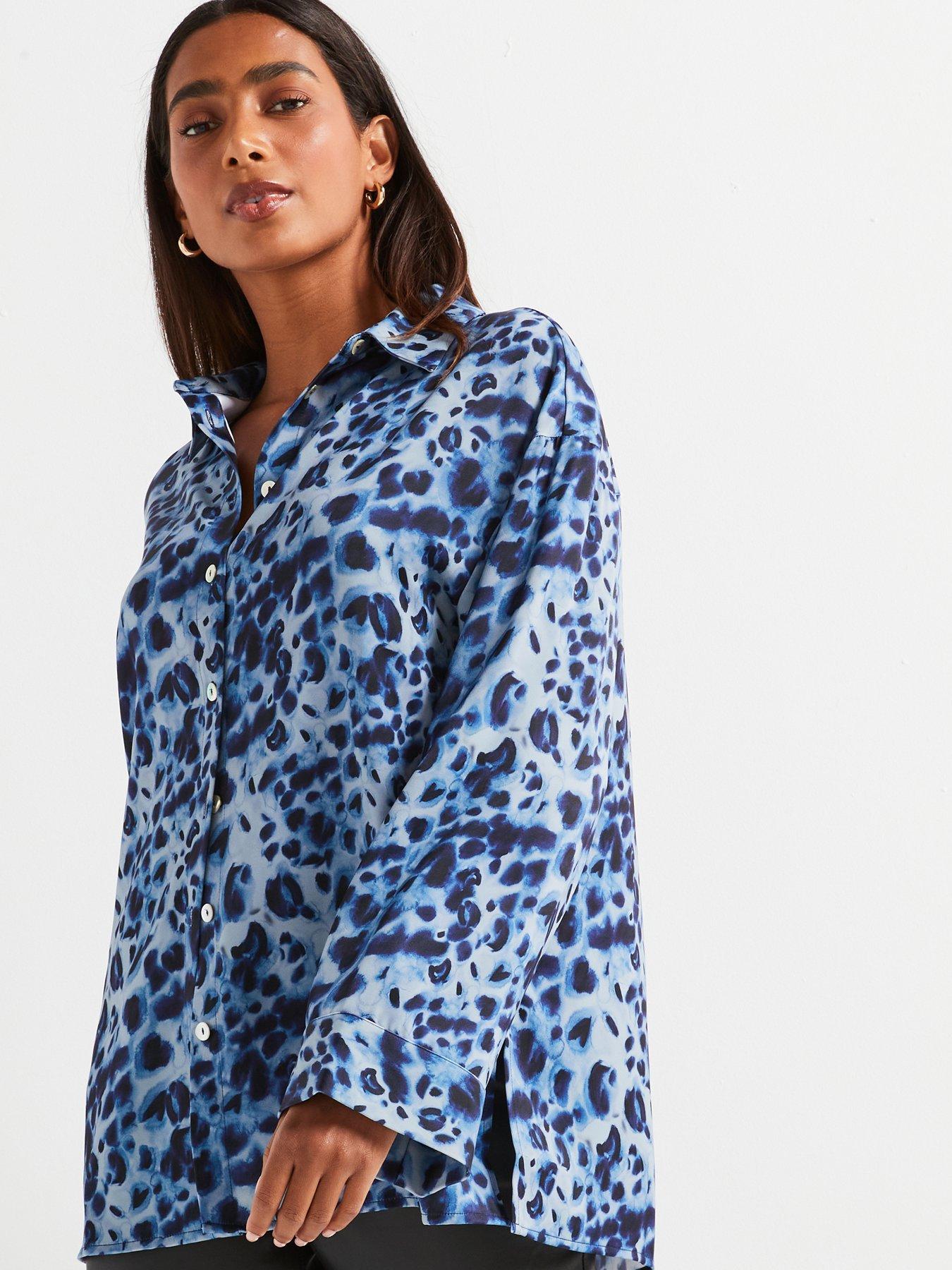 v-by-very-mono-leopard-printed-longline-oversized-shirt-bluedetail