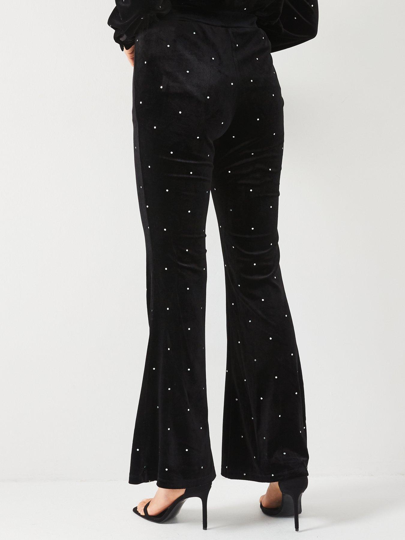 v-by-very-x-carol-byrnenbspstudded-kickflare-trouser-co-ord-blackstillFront