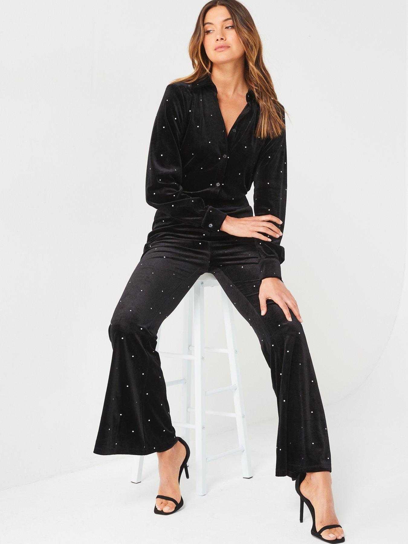 v-by-very-x-carol-byrnenbspstudded-kickflare-trouser-co-ord-blackdetail