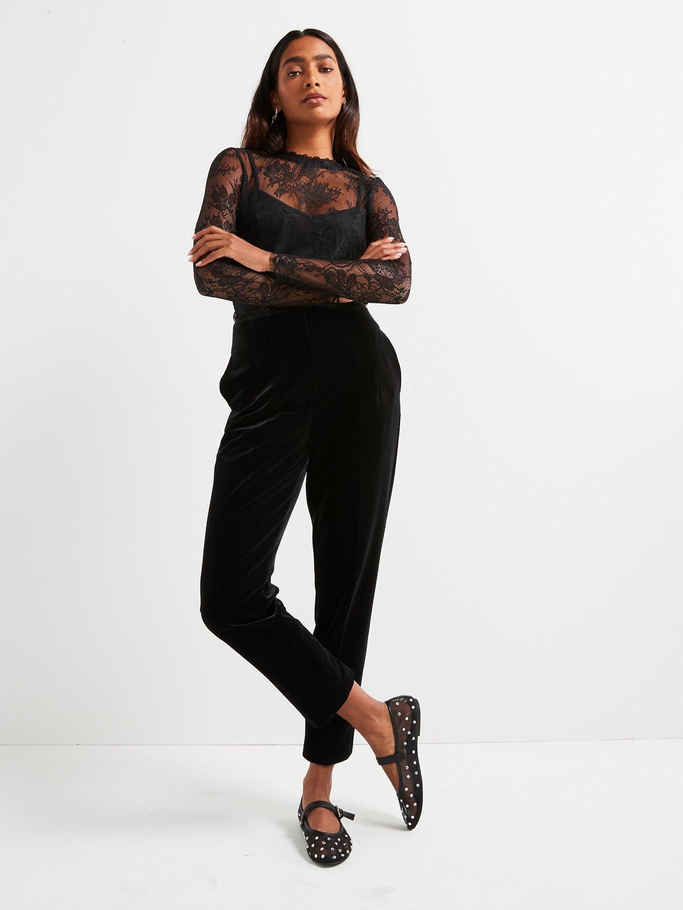 Image 6 of 6 of V by Very Lace Shell Top - Black