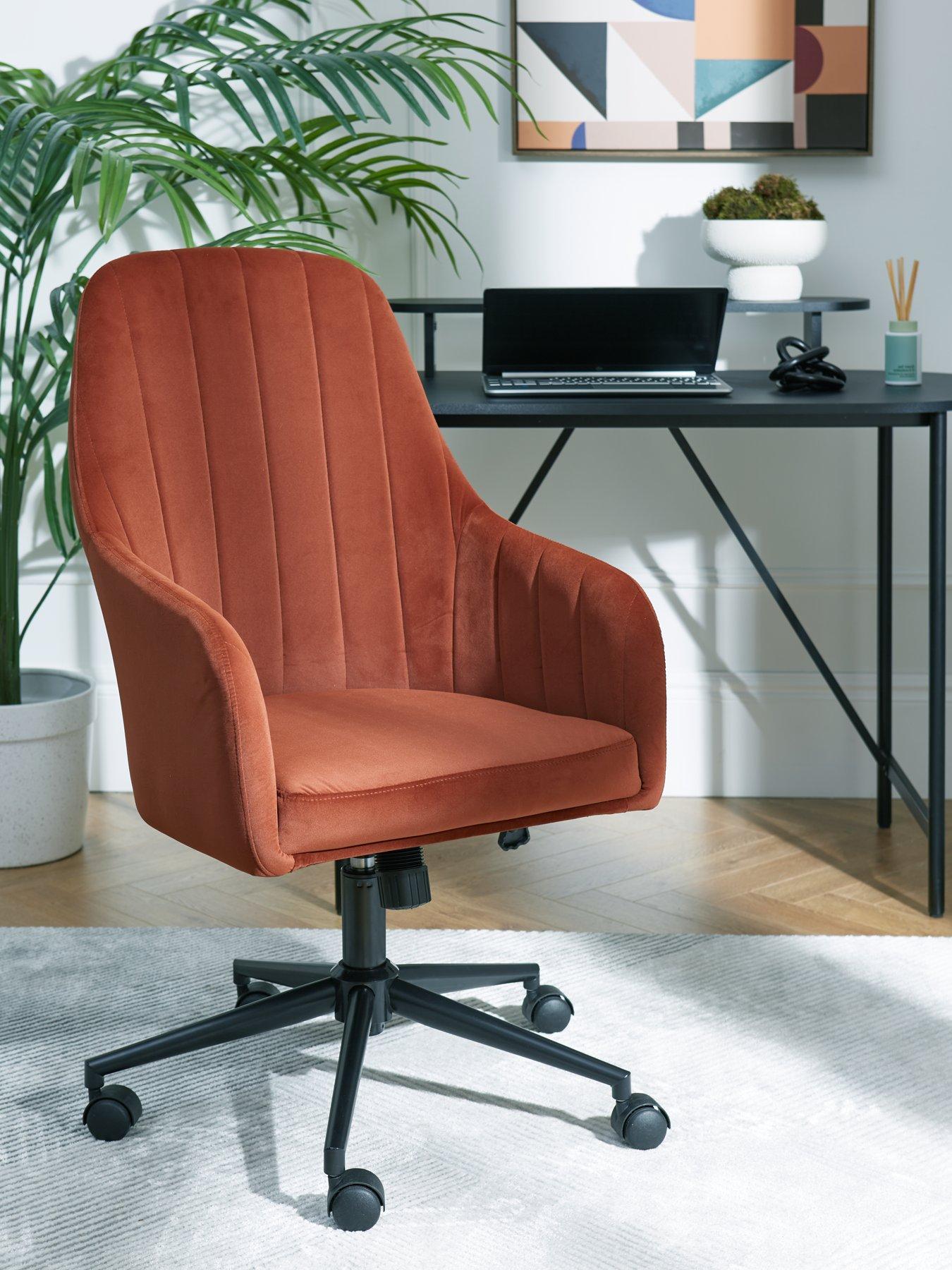 very-home-molby-fabric-office-chair-rustblack-fsc-certified