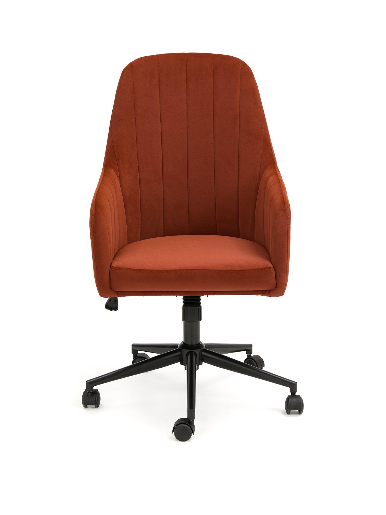 very-home-molby-fabric-office-chair-rustblack-fsc-certifiedstillFront