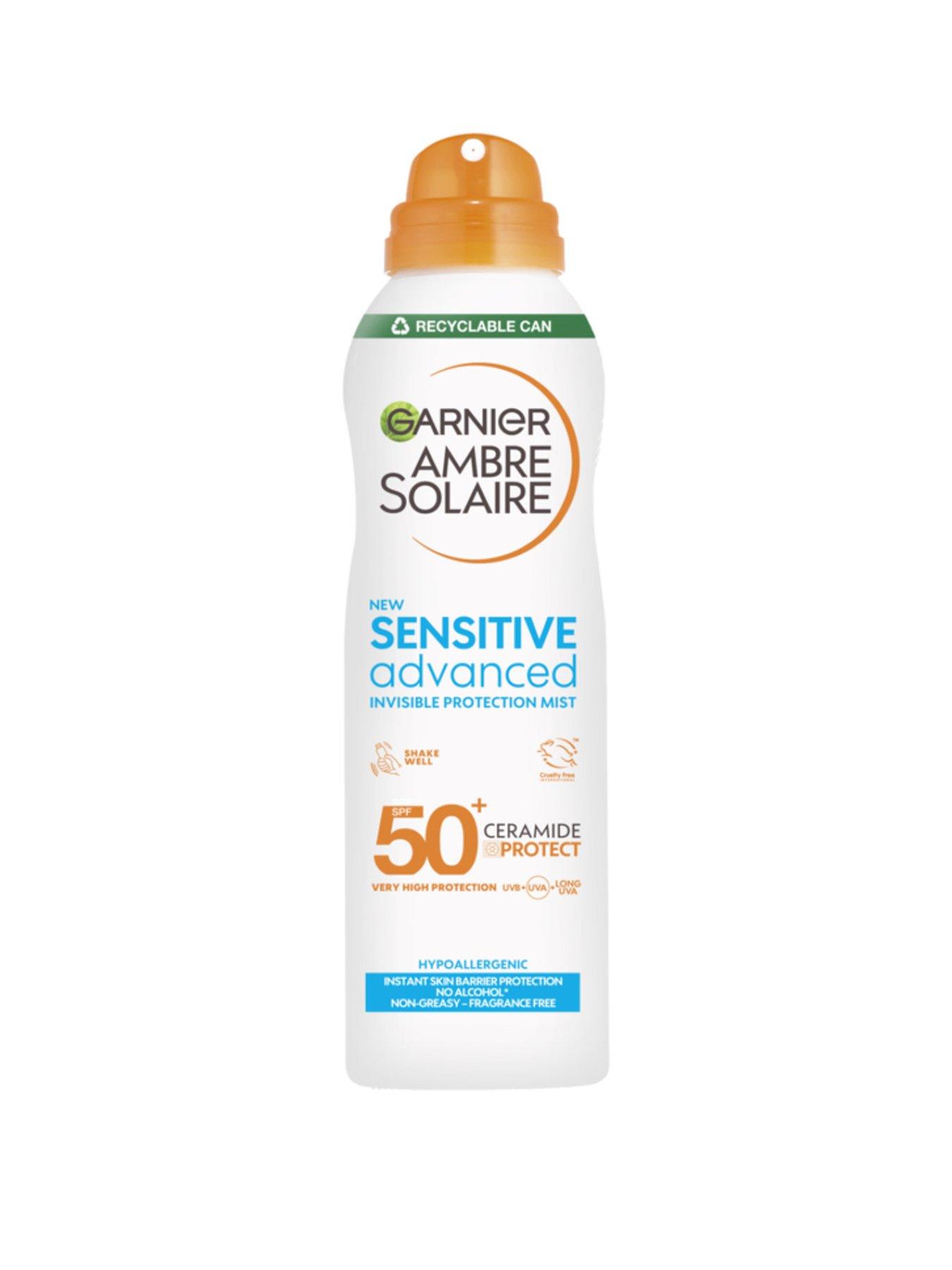 undefined Garnier Ambre Solaire SPF 50+ Sensitive Advanced Hypoallergenic Dry Mist Sun Cream Spray 150ml