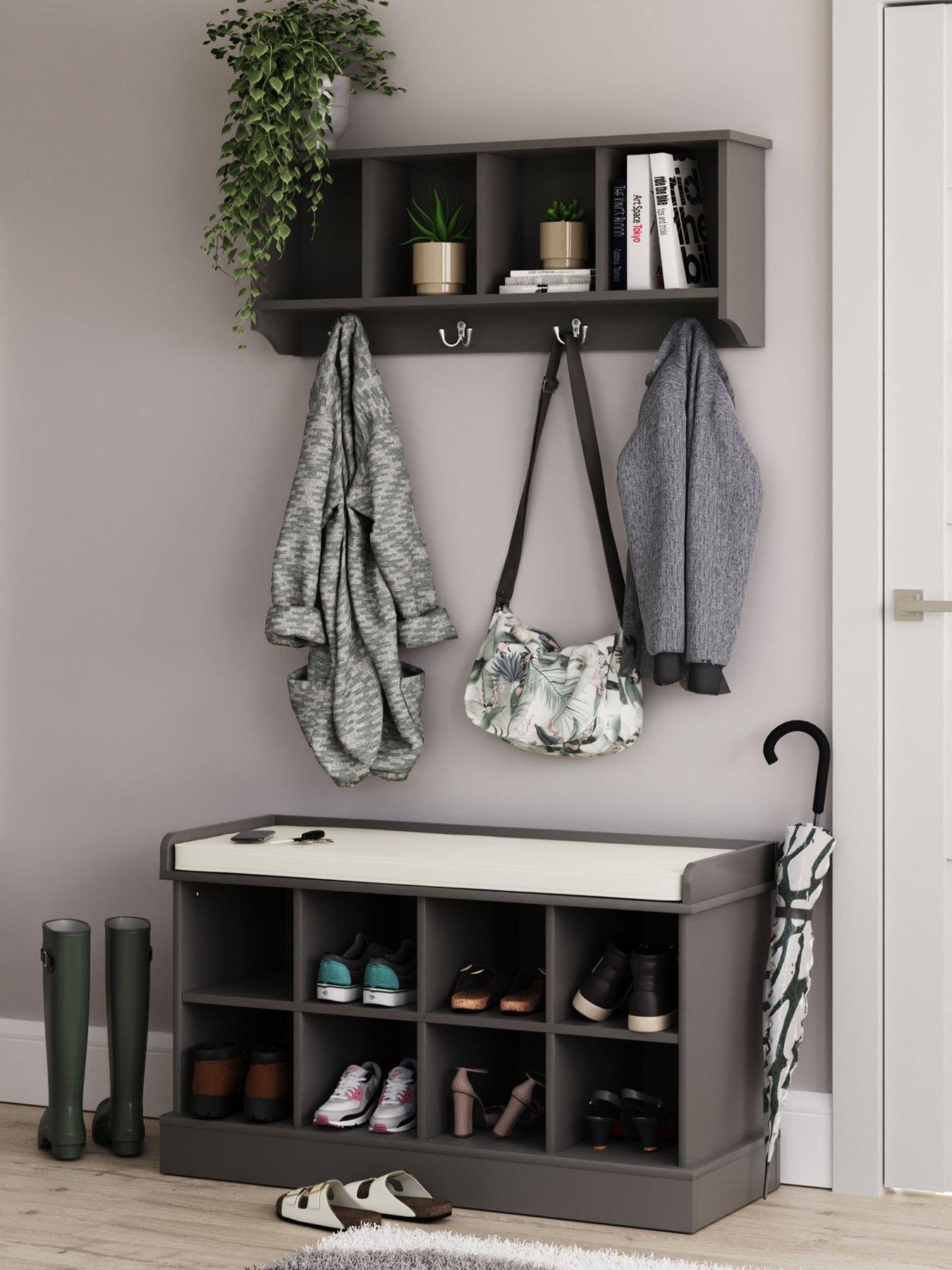 Image 5 of 7 of GFW Kempton Shoe Bench + Wall Rack
