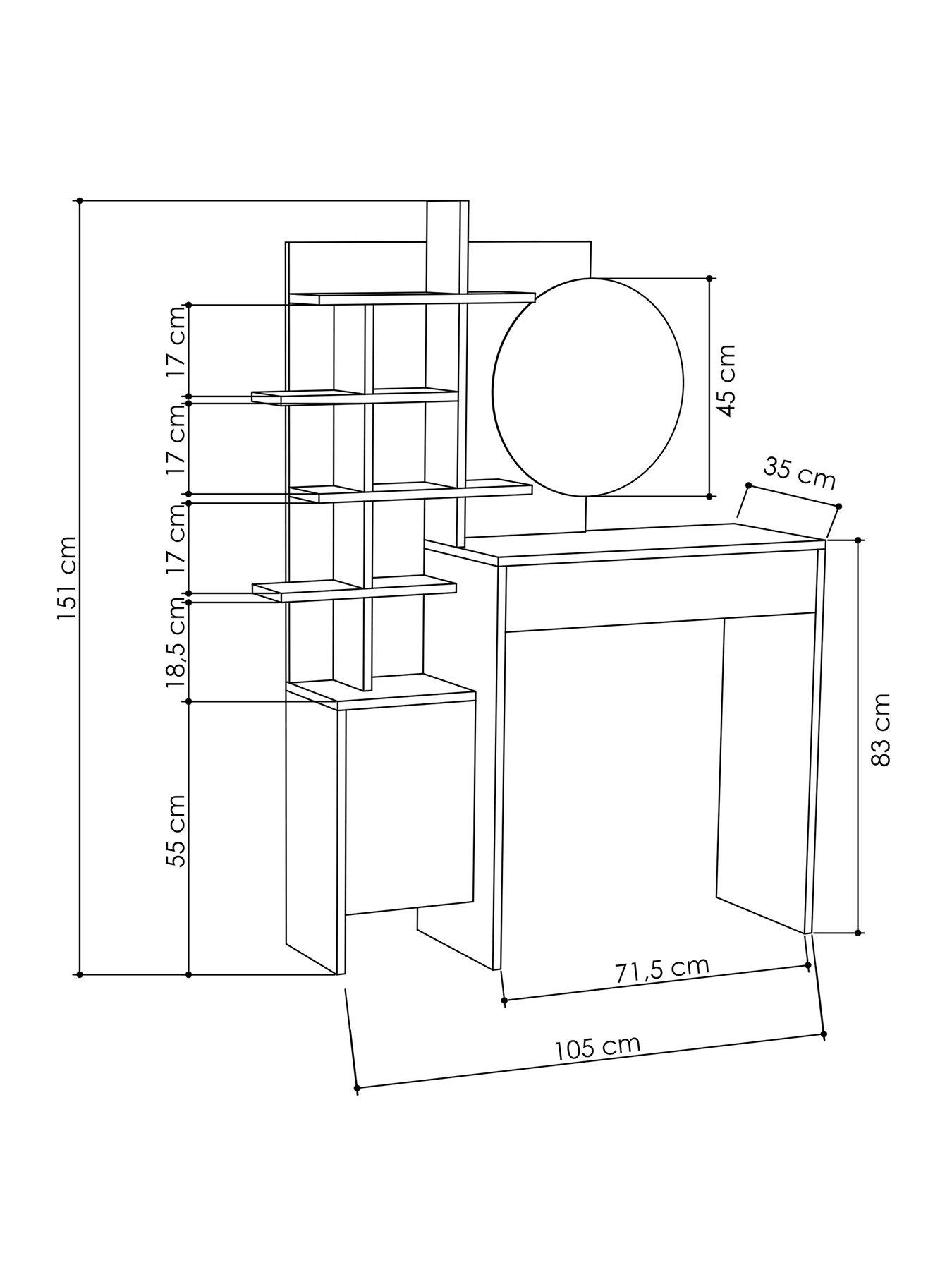 Image 6 of 6 of GFW Freyja Dressing Table