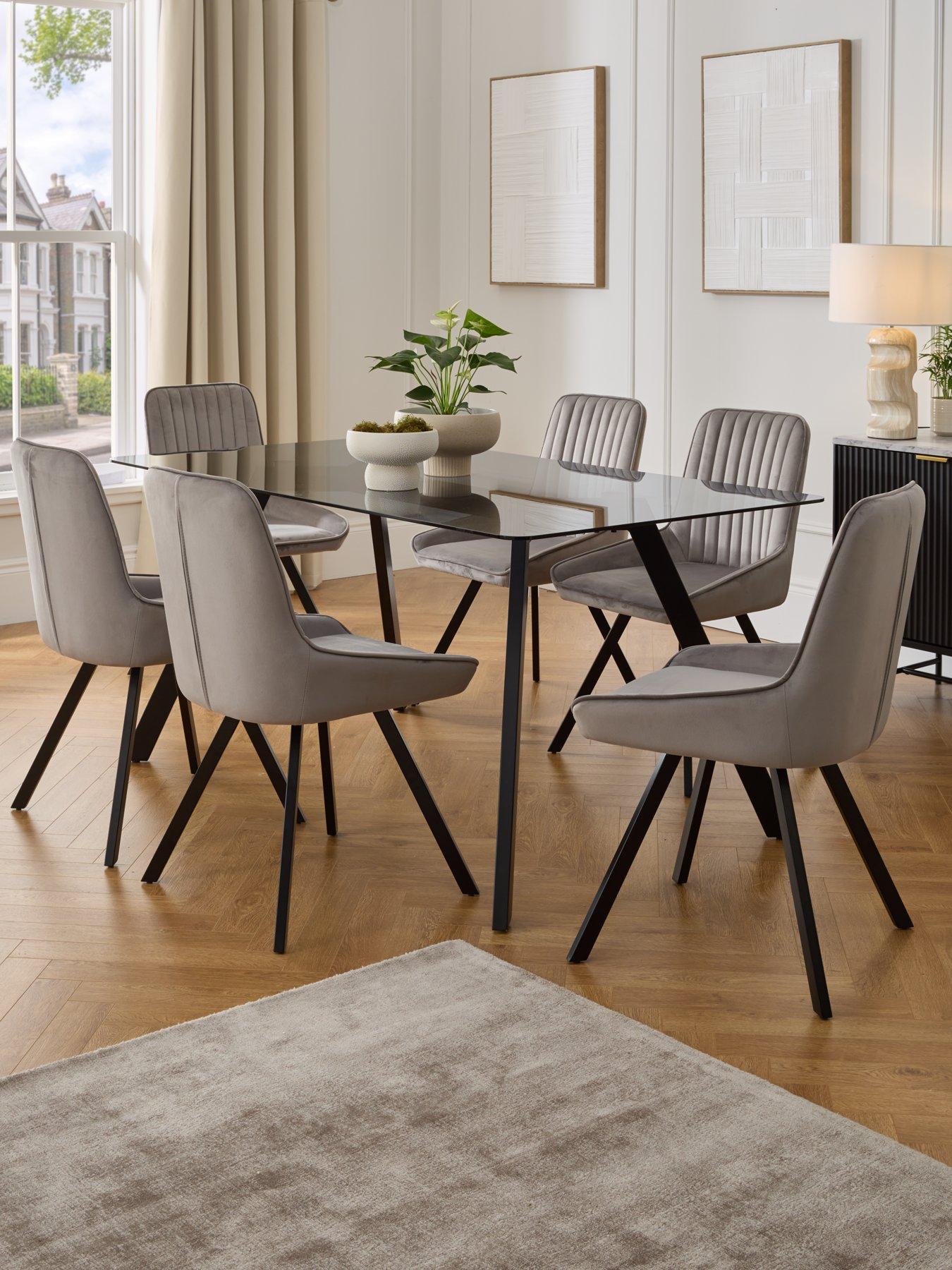 very-home-marlow-160nbspcm-rectangular-smokednbspglass-topnbspdining-table-6-chairs