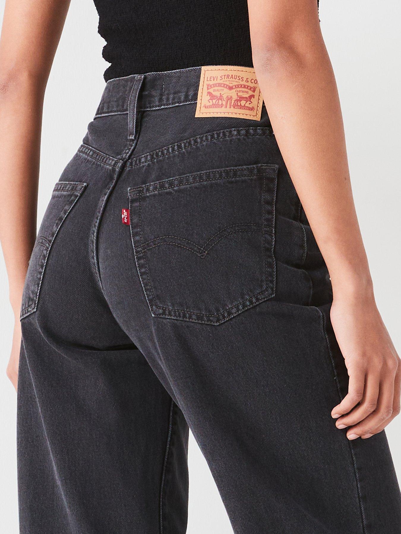 Image 4 of 5 of Levi's 94 Baggy Jeans - Open Mind - Black