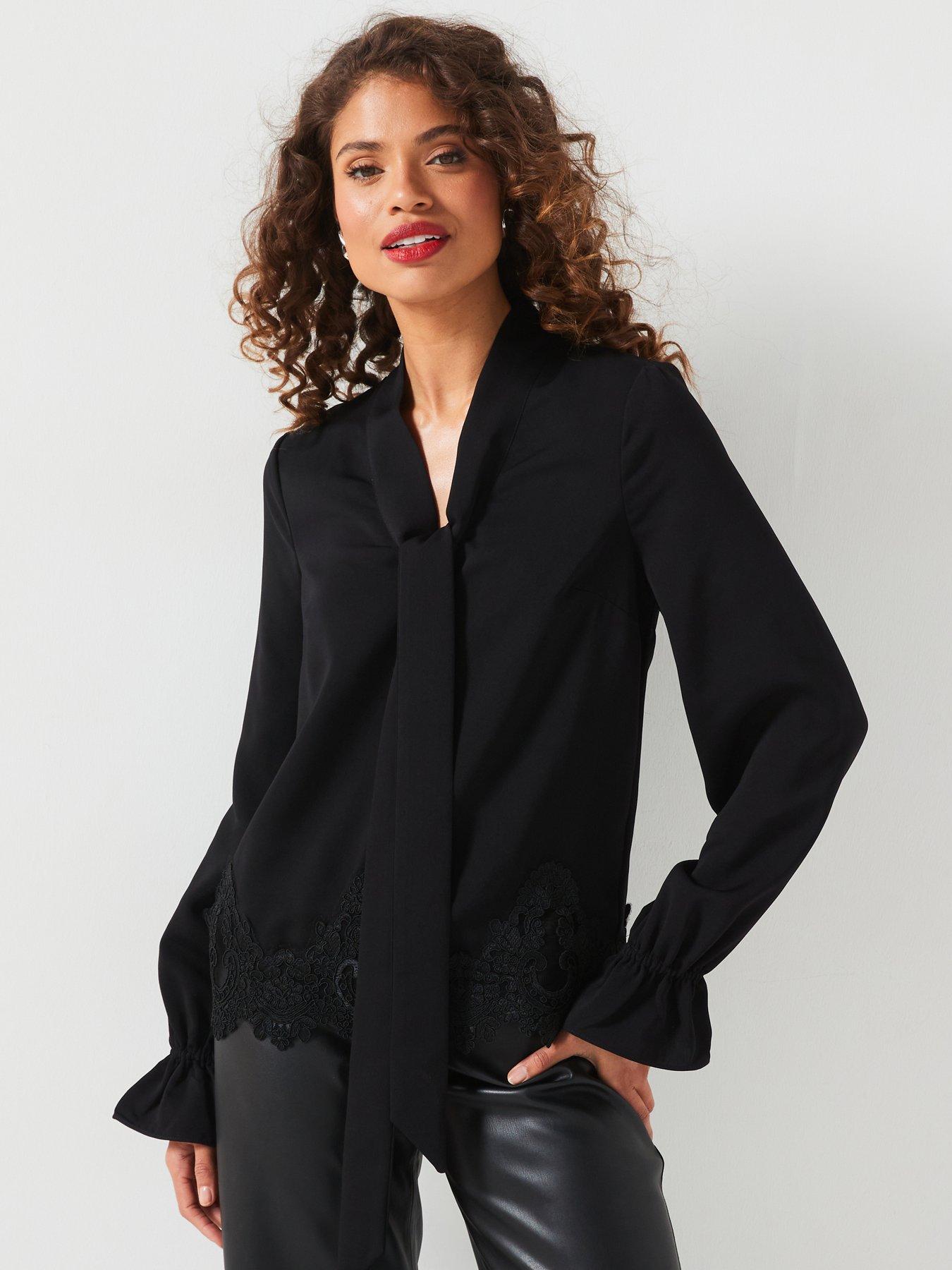 v-by-very-lace-hem-satin-blouse-black