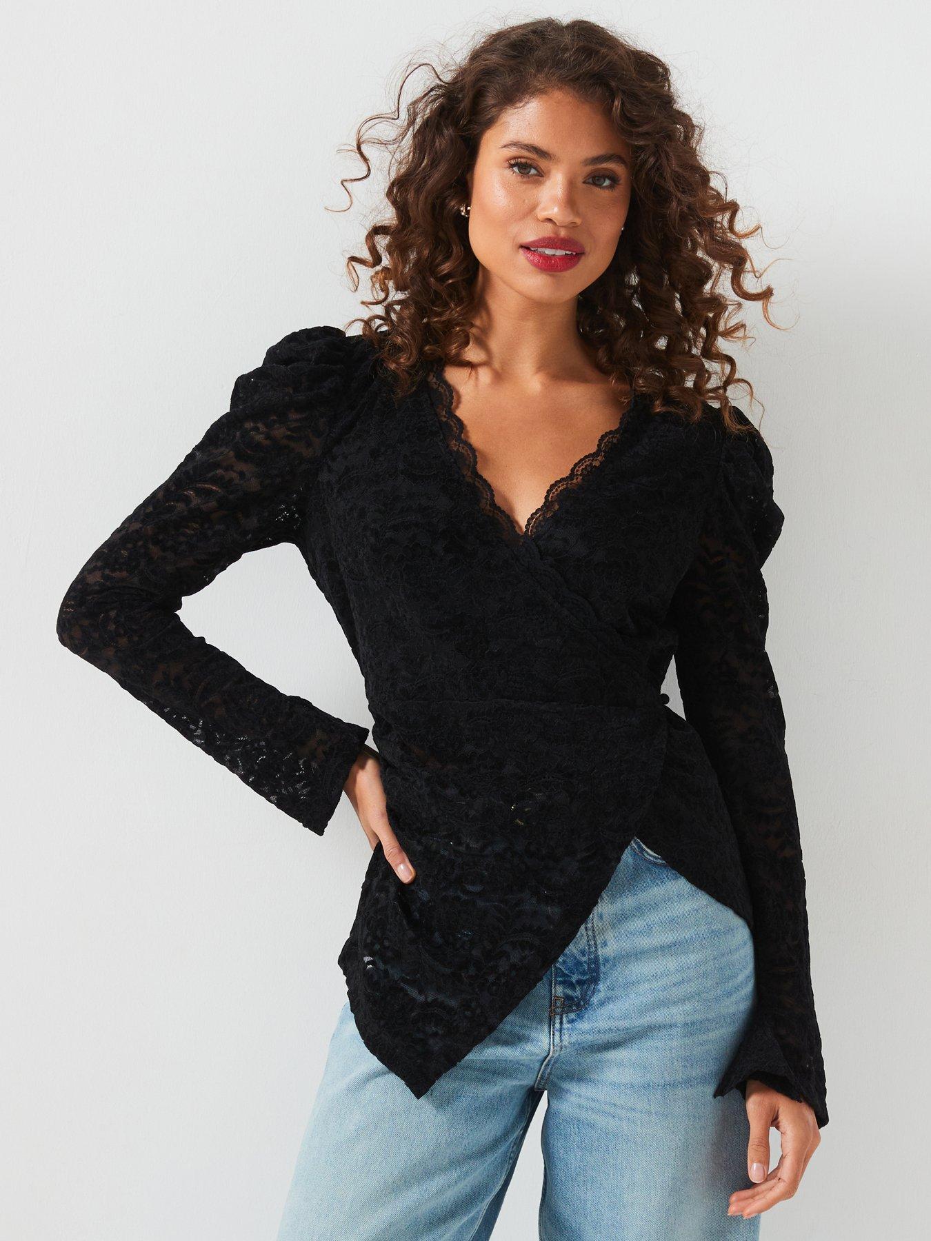 v-by-very-wrap-velvet-lace-blouse-black