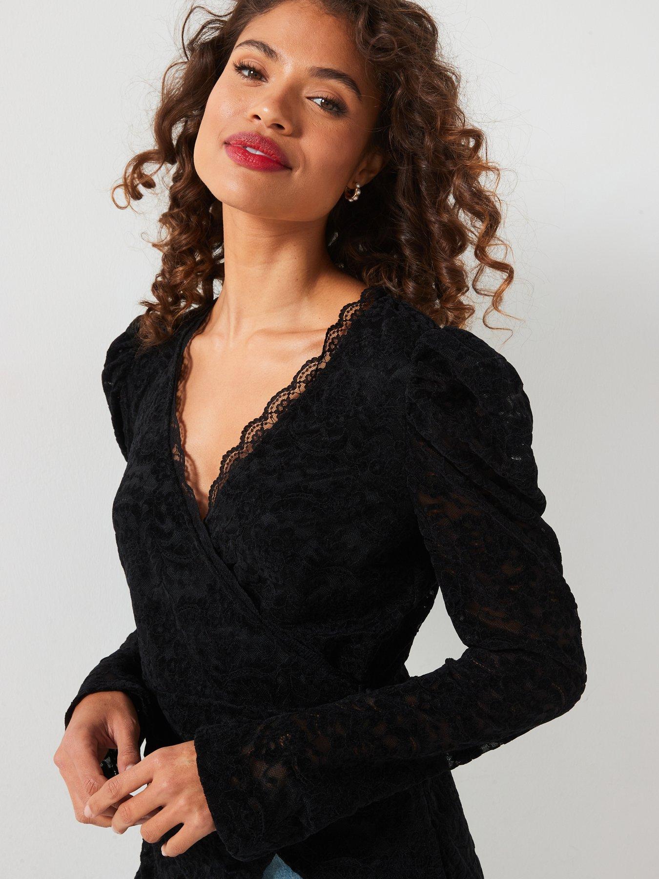 v-by-very-wrap-velvet-lace-blouse-blackdetail