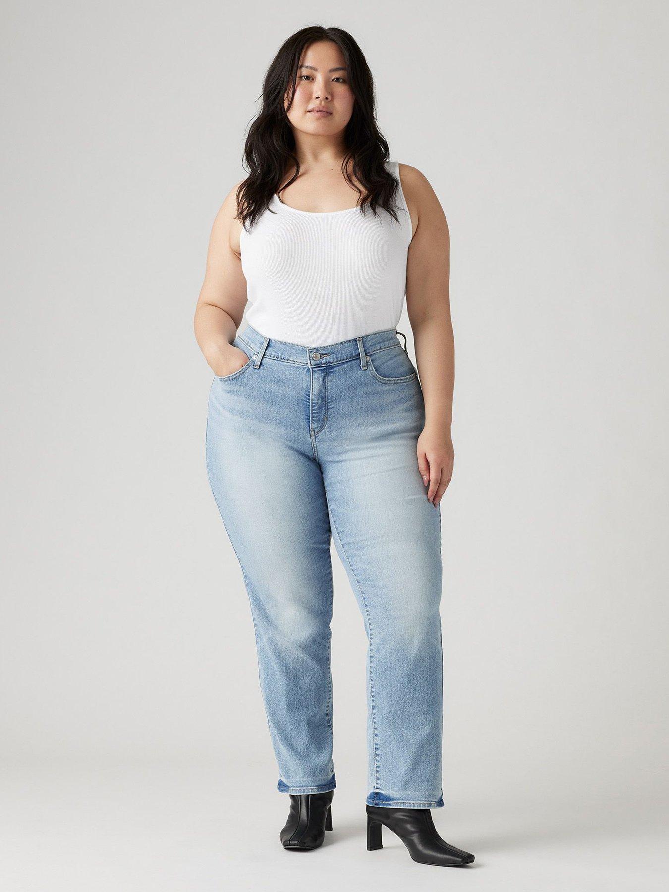 Image of Levi's Plus 314T Shaping Straight Jeans (plus Size) - Twice The Time Plus - Blue