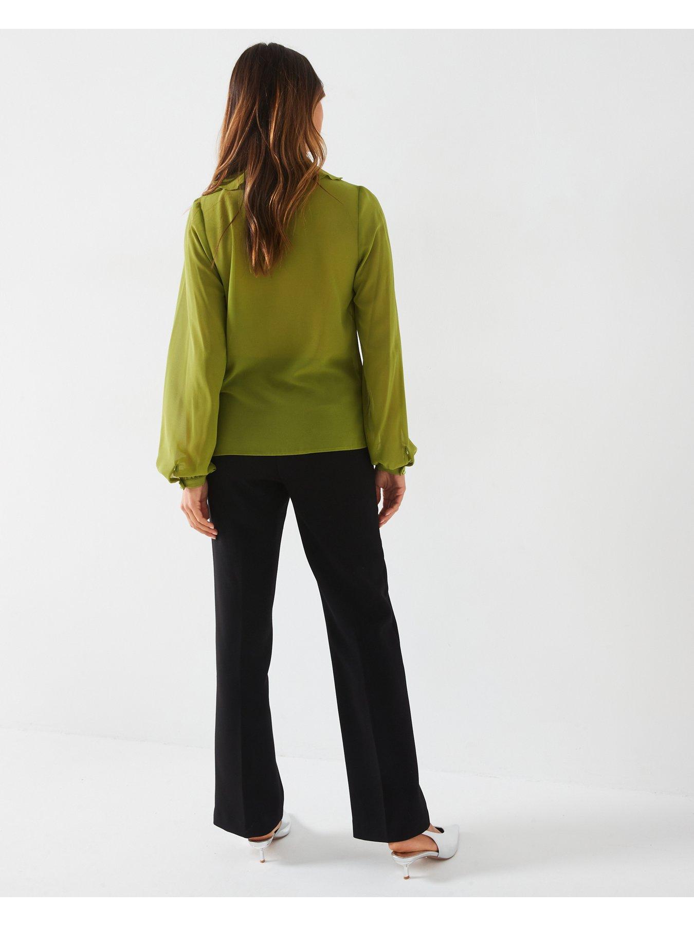 v-by-very-extreme-ruffle-blouse-greendetail