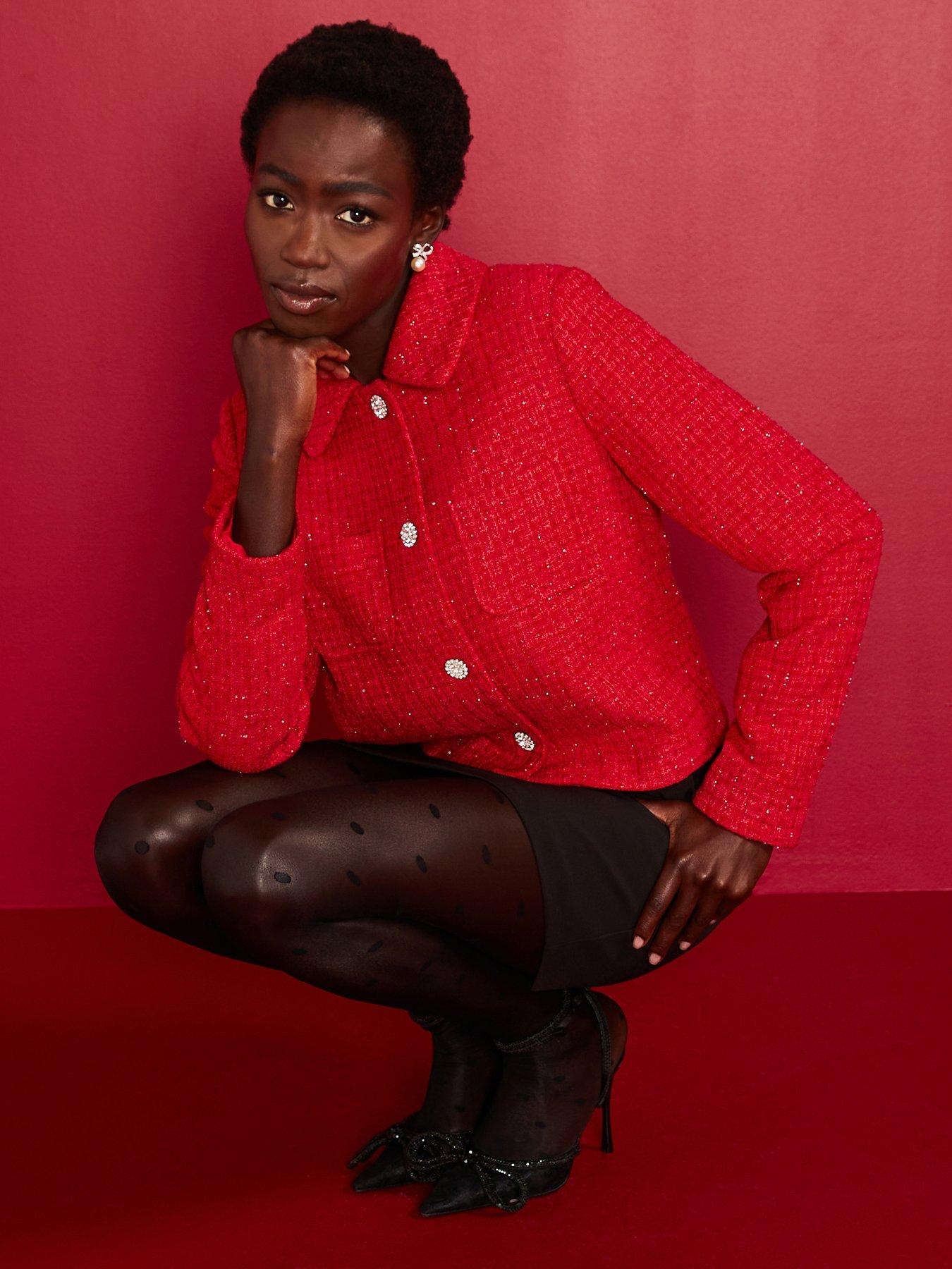 Image of V by Very Boucle Trophy Jacket - Red