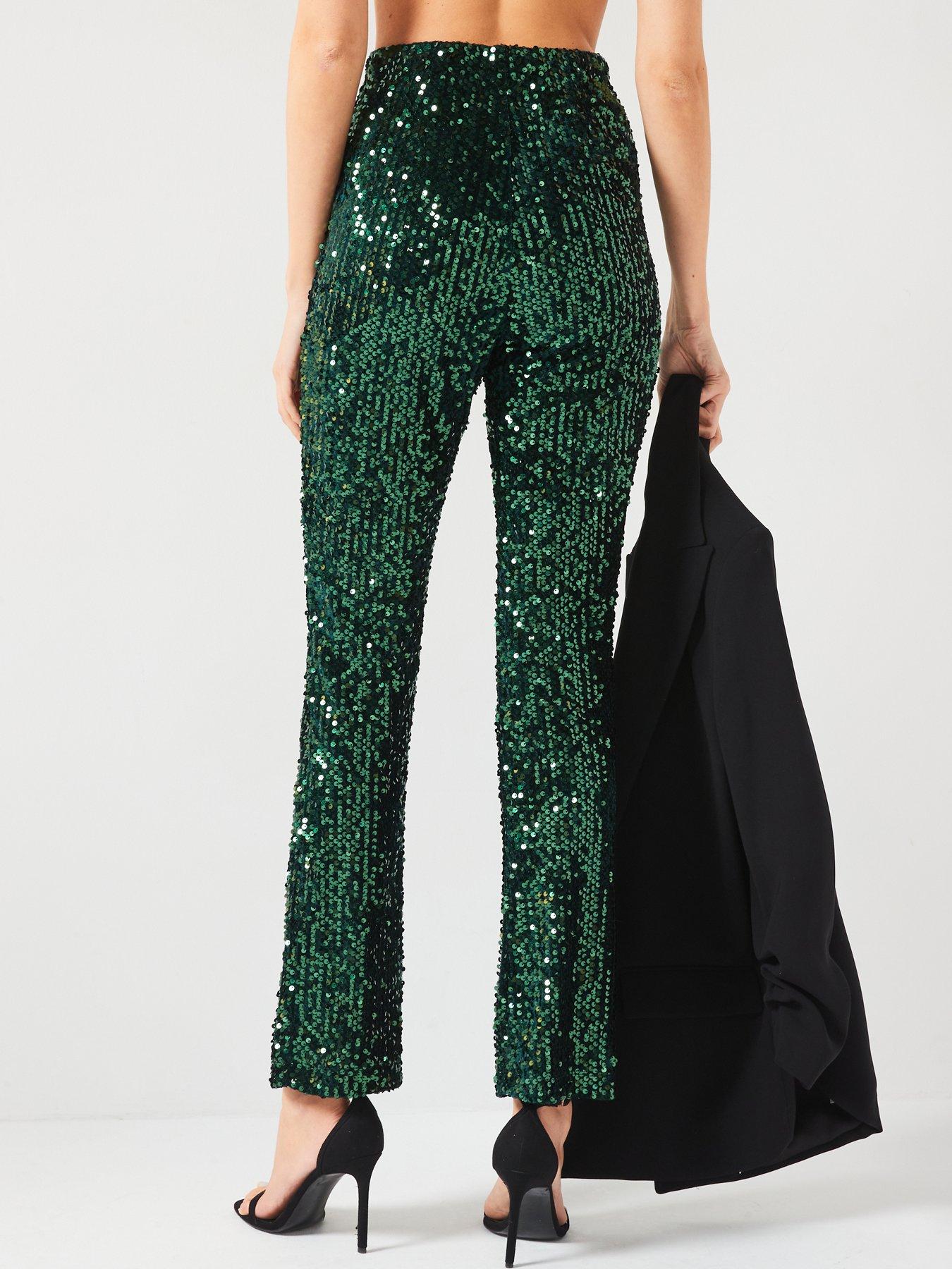 v-by-very-slim-leg-sequin-trousers-greenstillFront