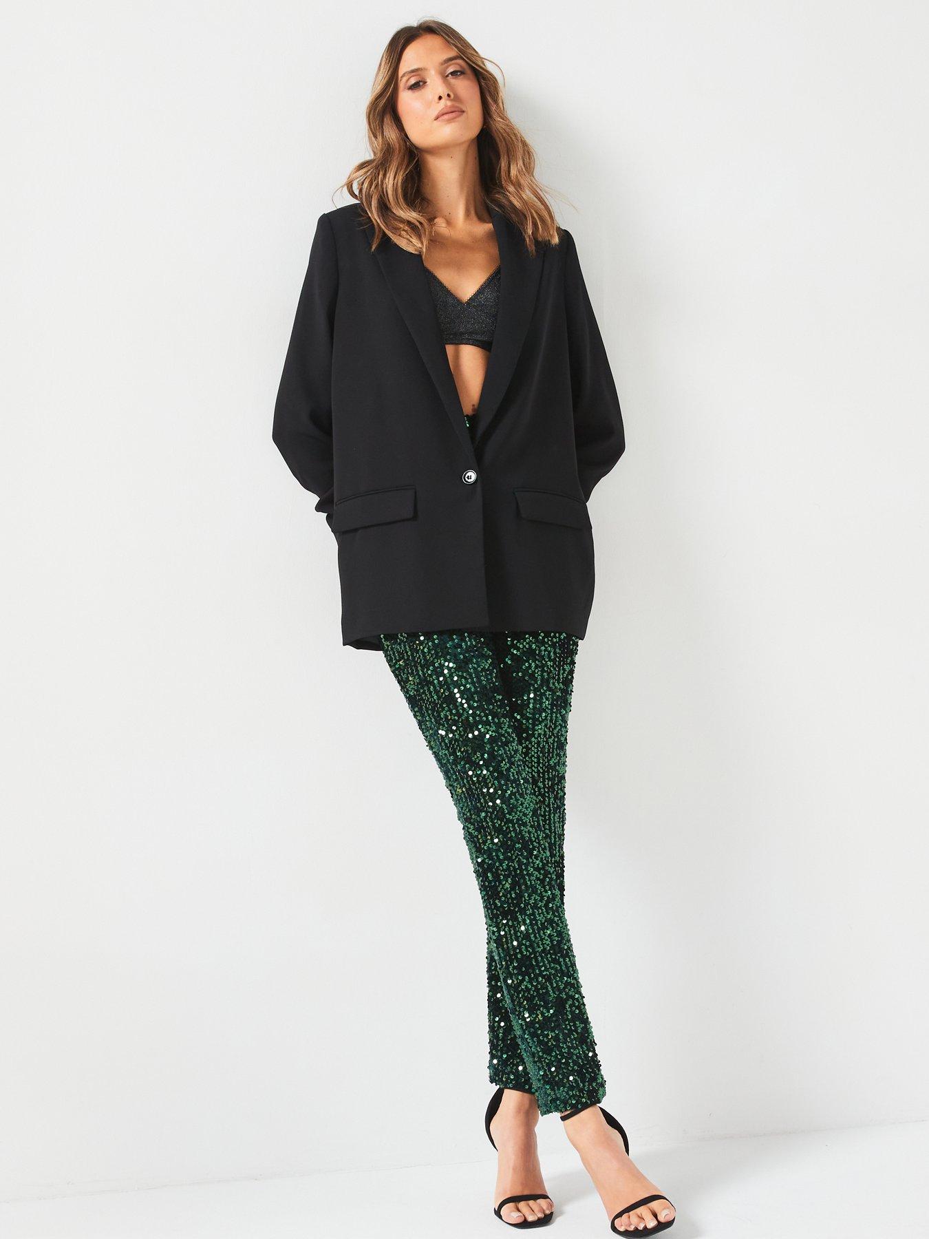 v-by-very-slim-leg-sequin-trousers-greendetail