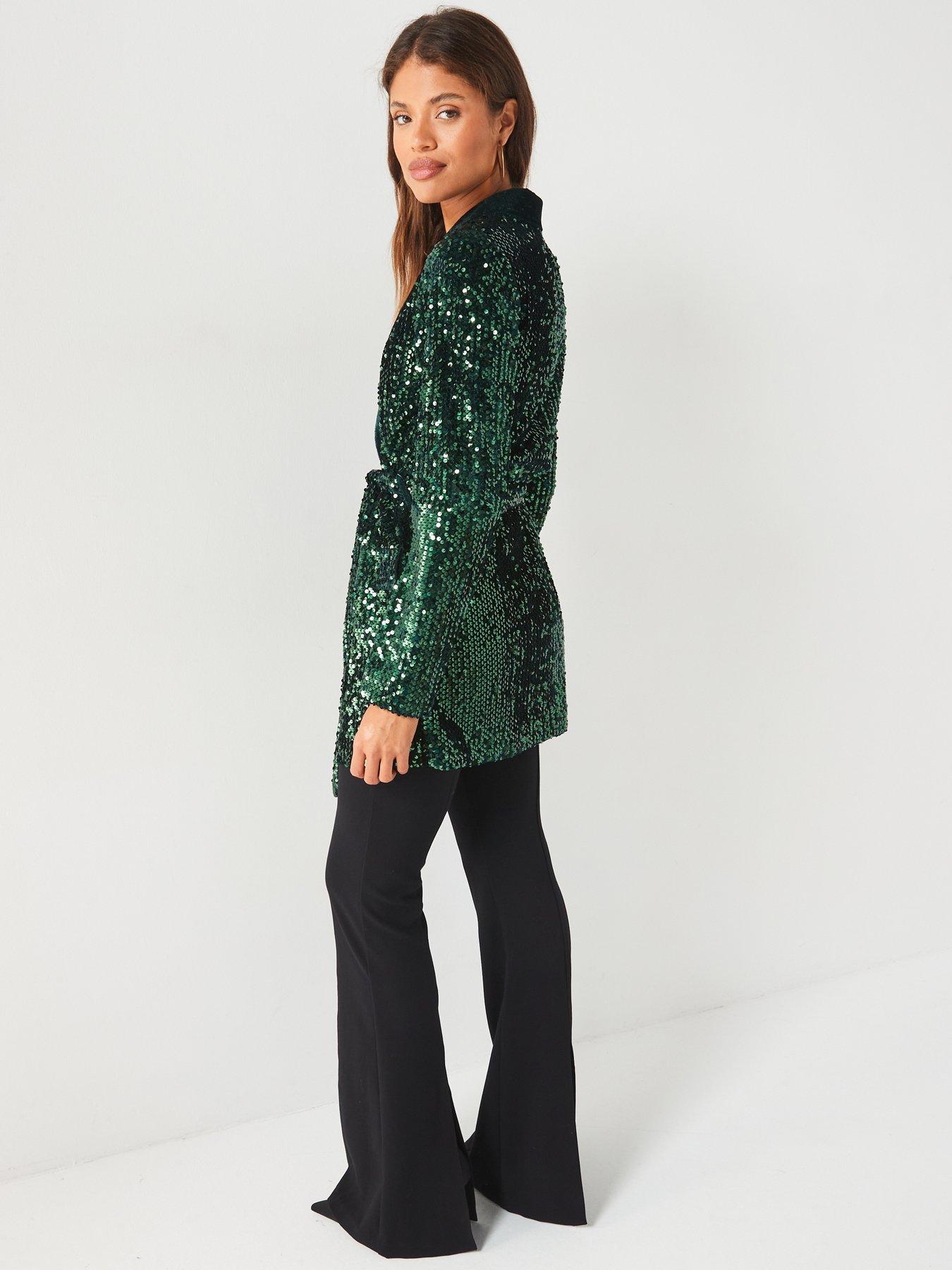 v-by-very-sequin-tie-waist-blazerstillFront