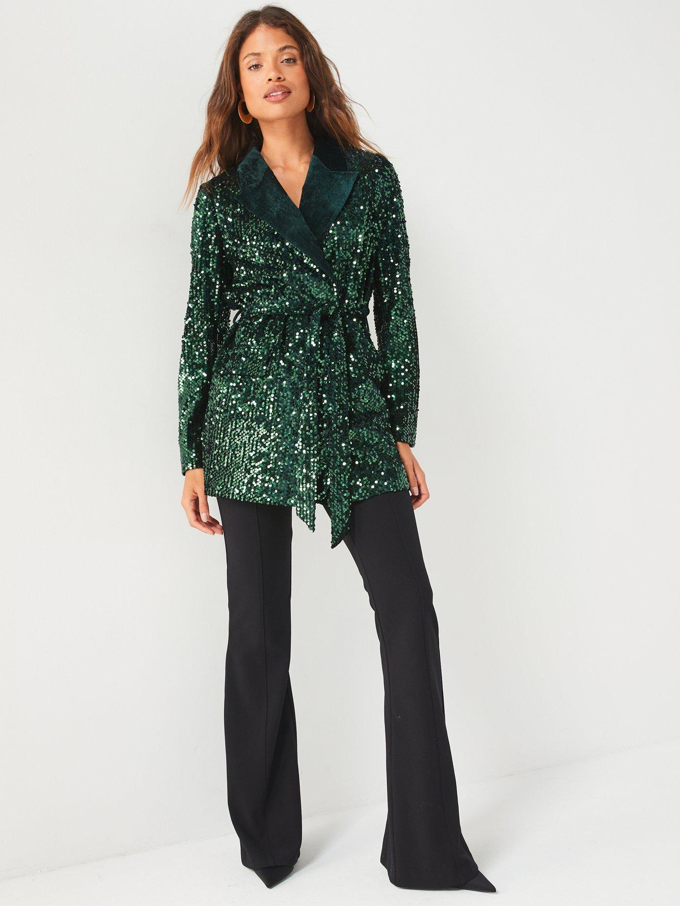 v-by-very-sequin-tie-waist-blazerback