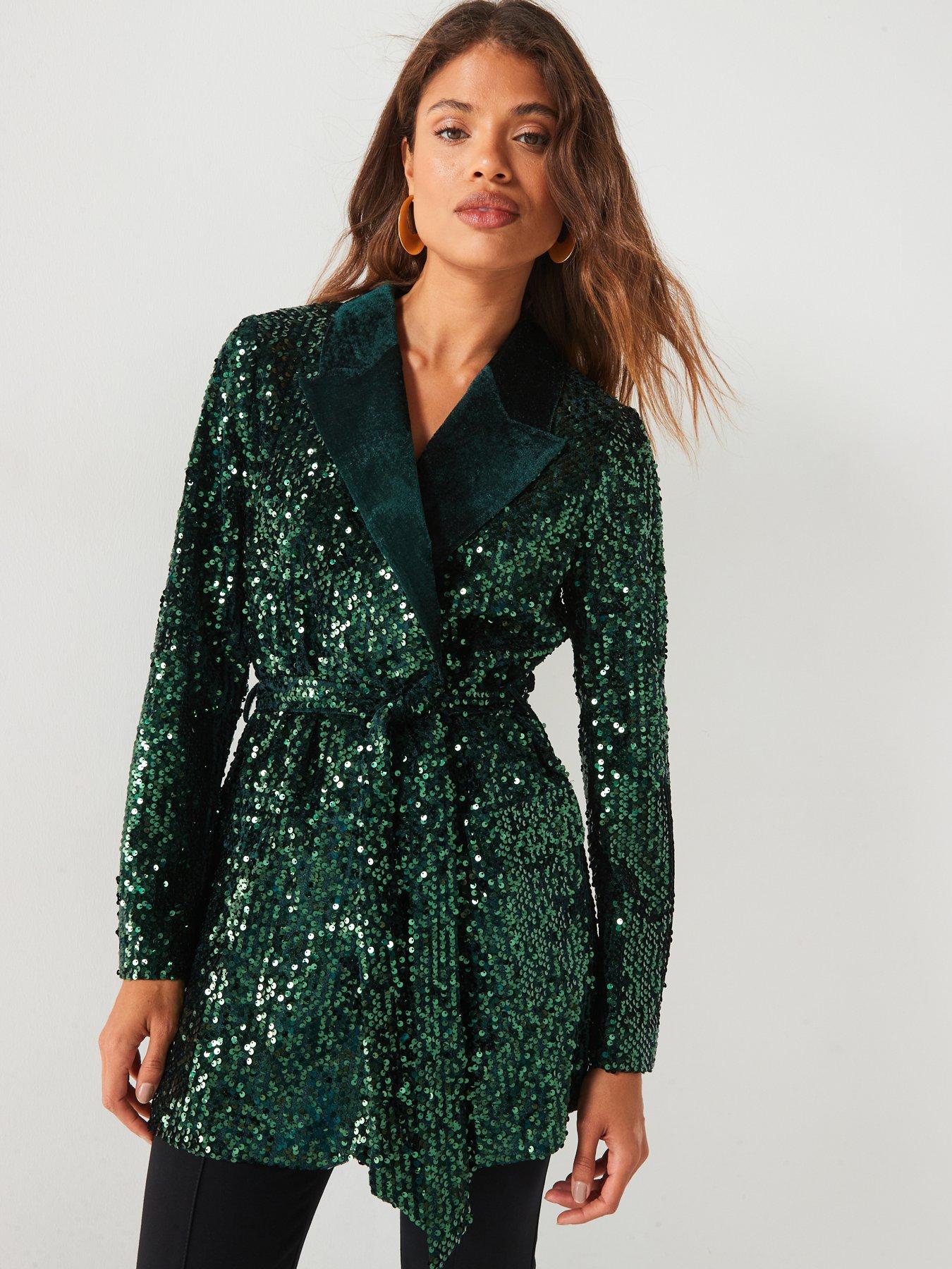 v-by-very-sequin-tie-waist-blazerdetail