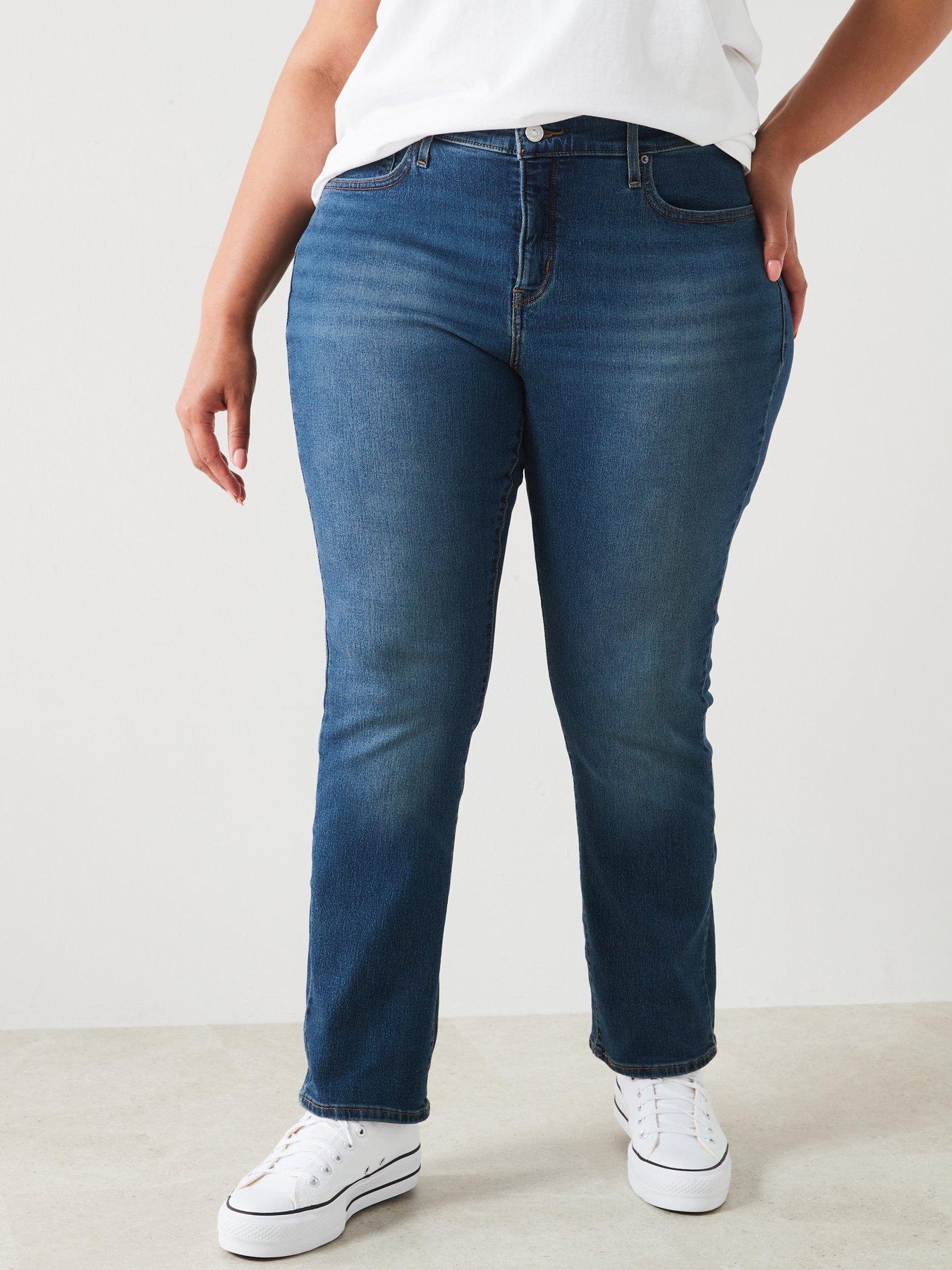 Image 1 of 4 of Levi's Plus 314 Shaping Straight Jeans - Zealous Blue Plus