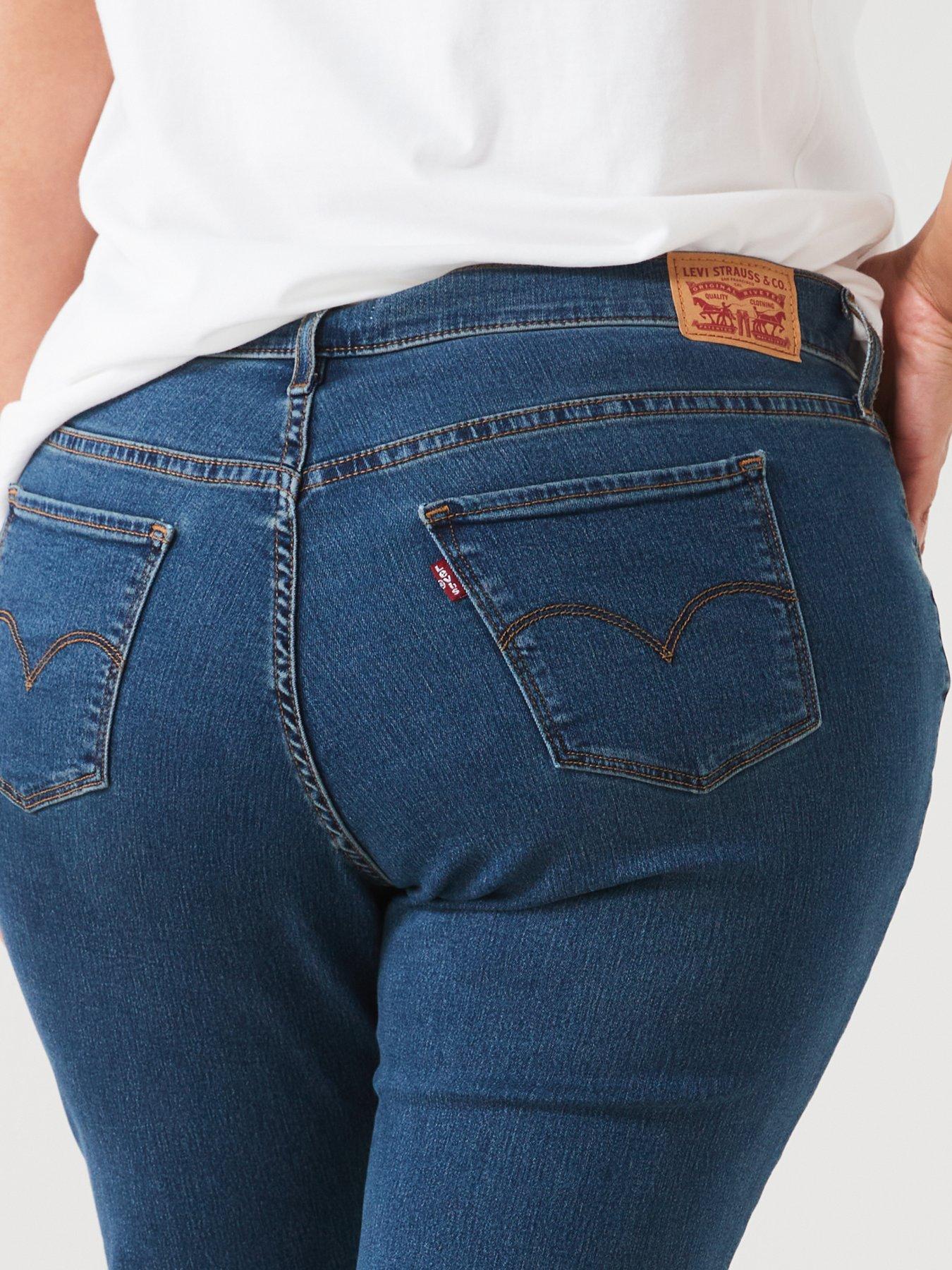 Image 4 of 4 of Levi's Plus 314 Shaping Straight Jeans - Zealous Blue Plus