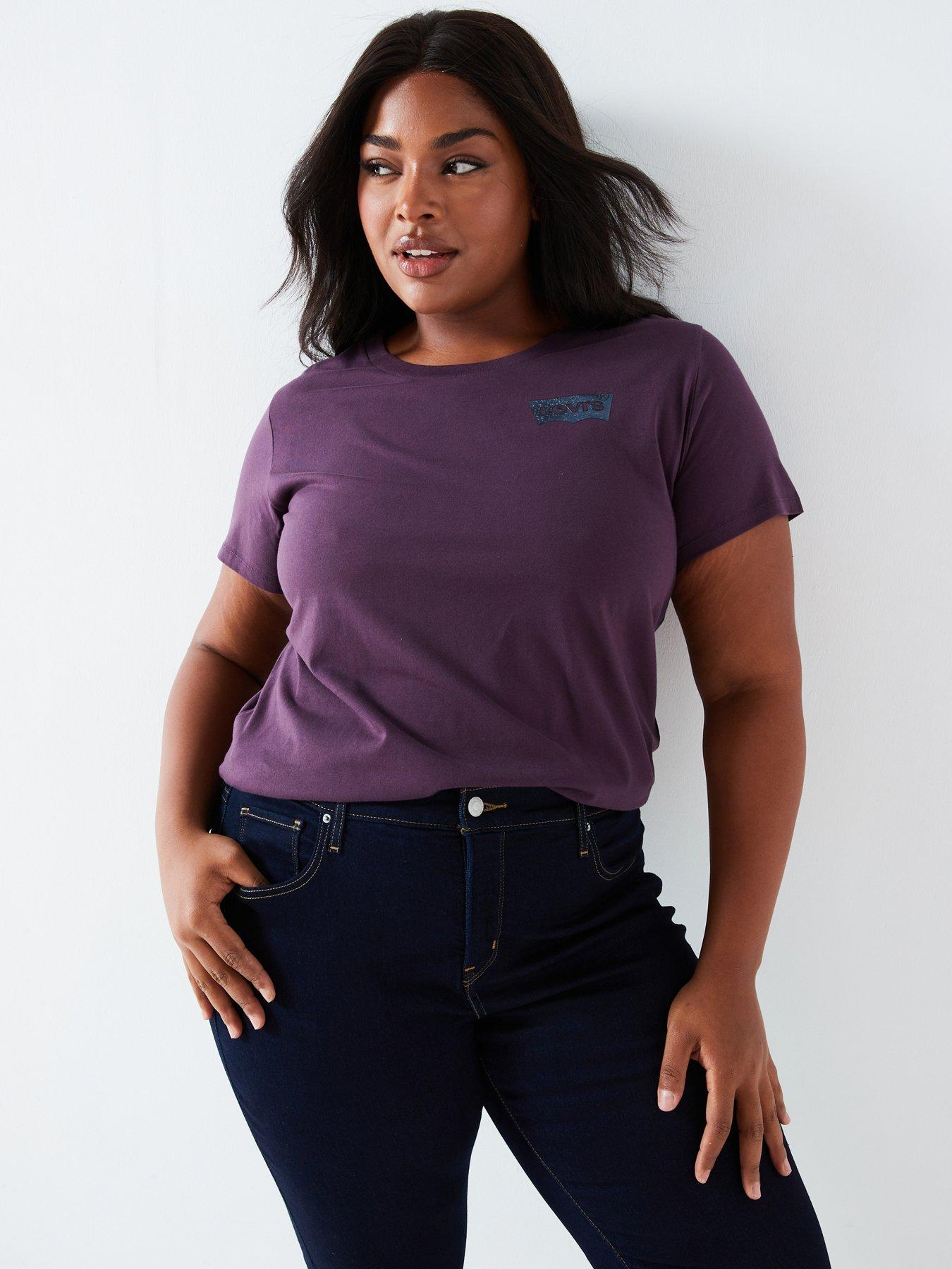 levis-plus-plus-the-perfect-t-shirt-polka-dot-shine-purple