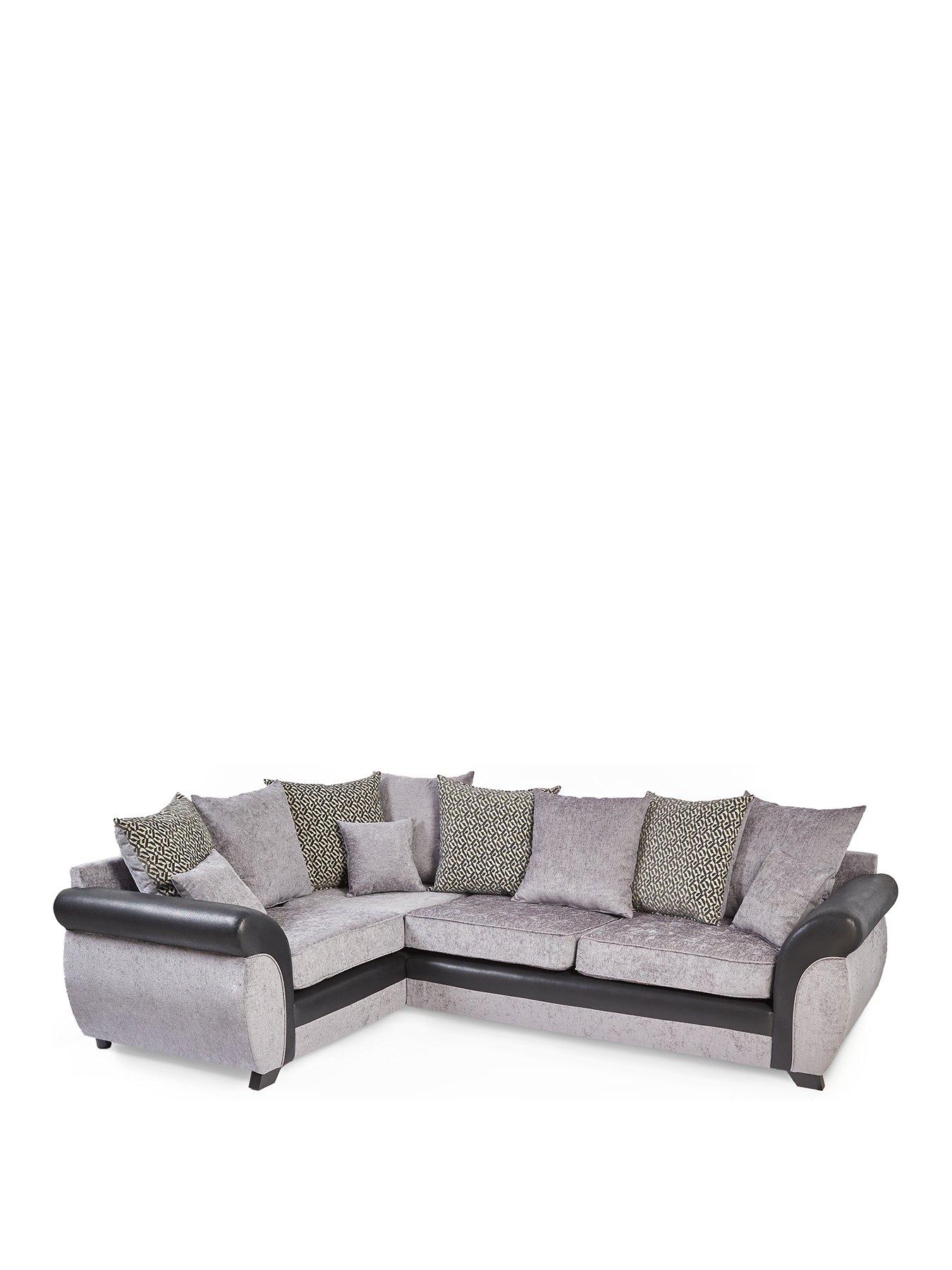 marino-fabricfaux-leather-left-hand-scatter-back-corner-group-sofa-greyblackstillFront