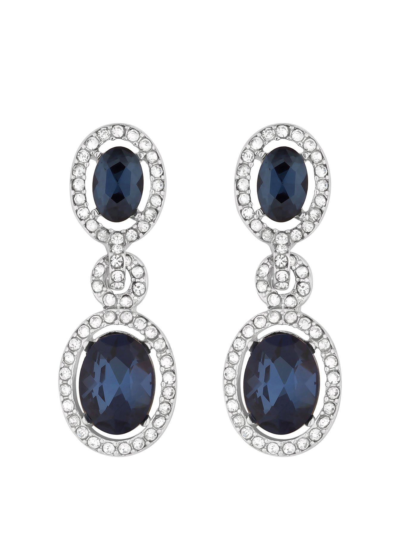 jon-richard-silver-plated-blue-halo-earrings