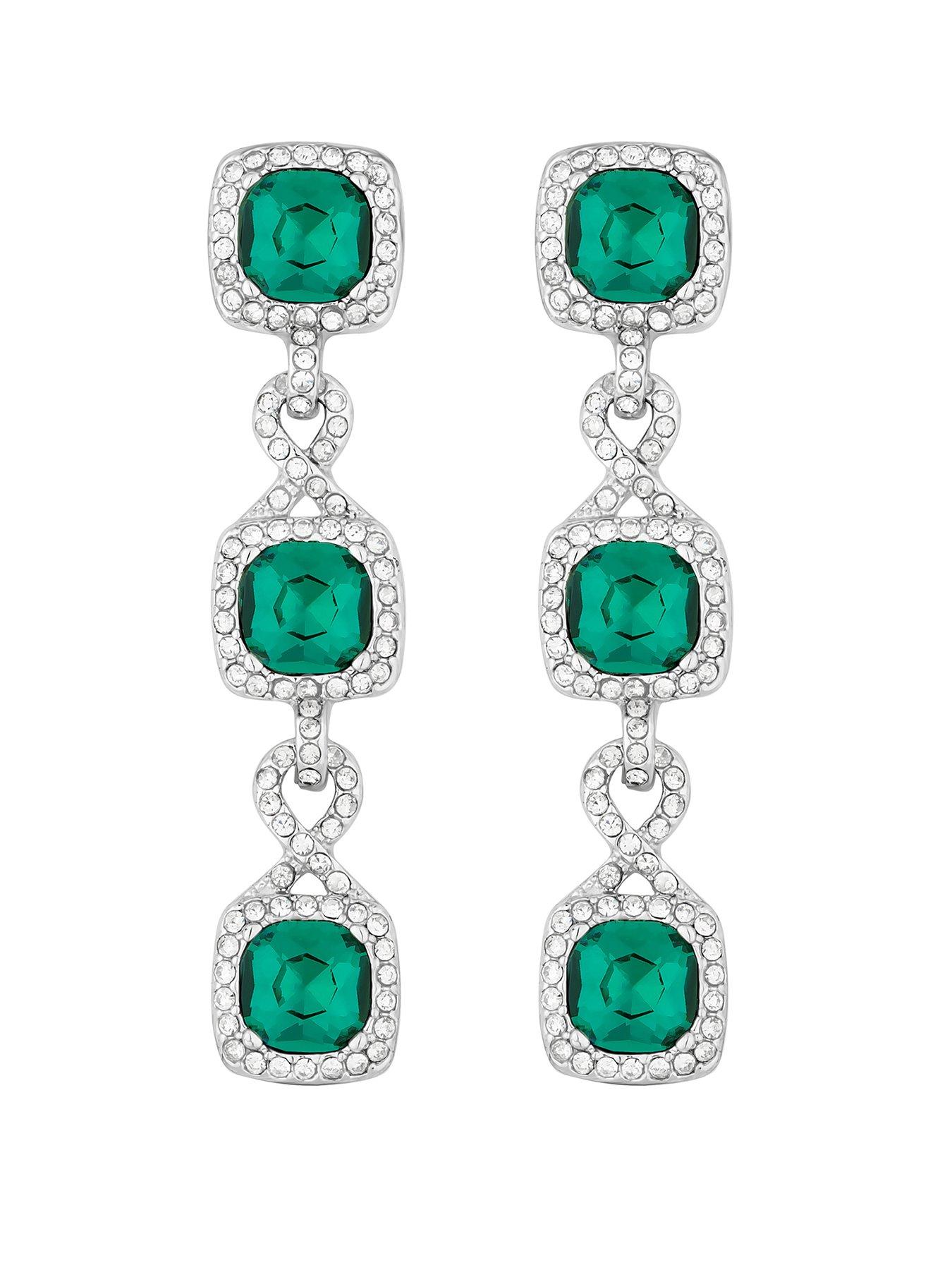 jon-richard-silver-plated-emerald-green-infinity-earrings