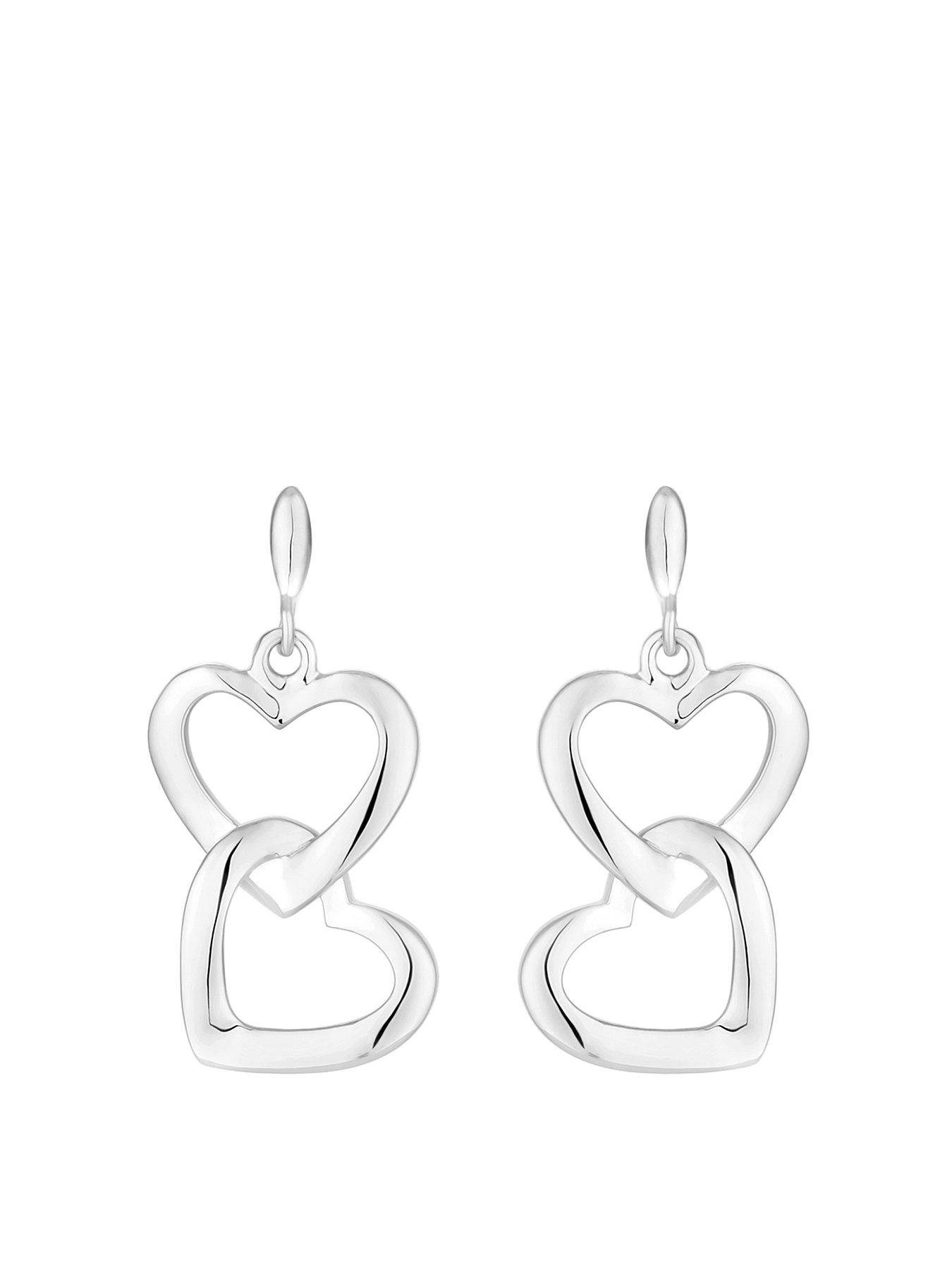 simply-silver-sterling-silver-925-polished-open-double-drop-heart-earrings