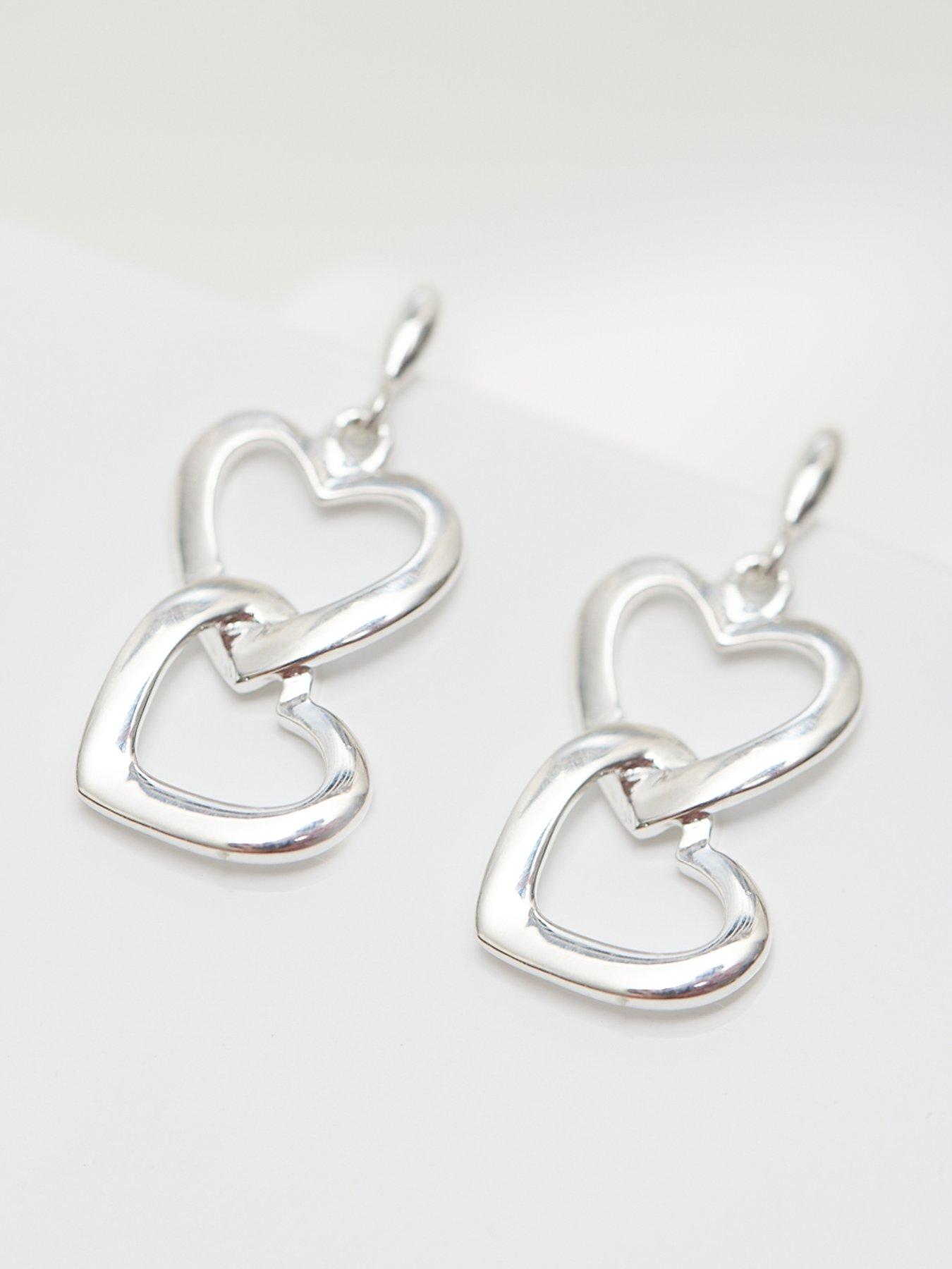 simply-silver-sterling-silver-925-polished-open-double-drop-heart-earringsstillFront