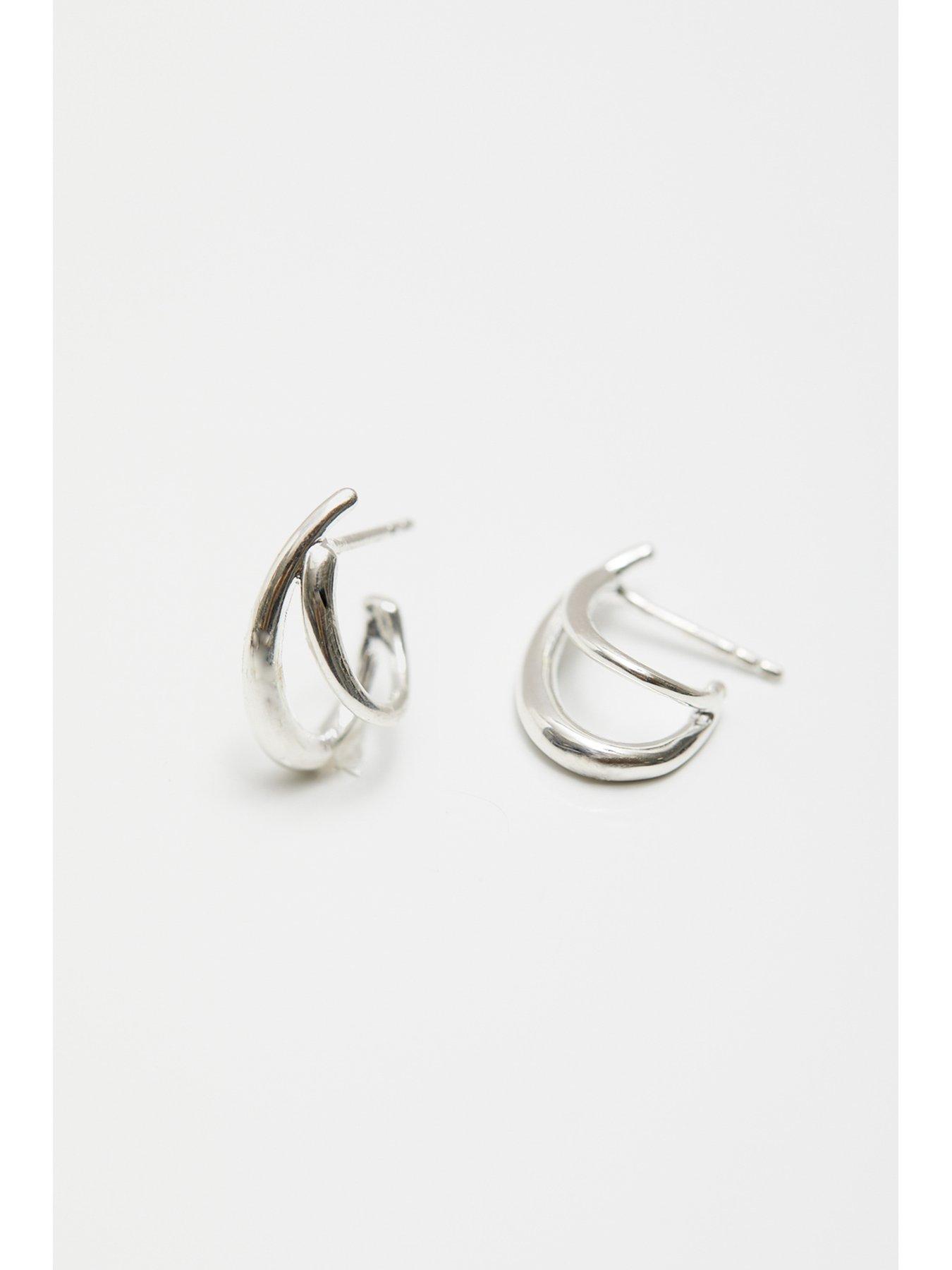 simply-silver-sterling-silver-925-polished-double-row-hoop-earringsstillFront