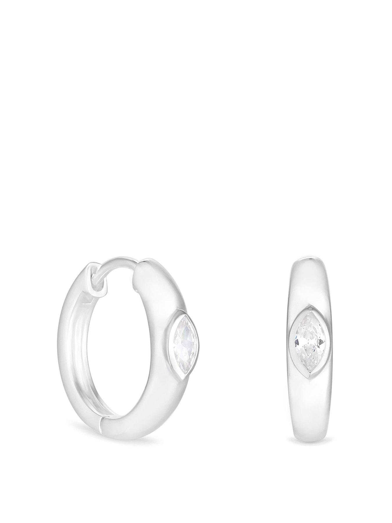 simply-silver-sterling-silver-925-polished-navette-centre-huggie-hoop-earrings